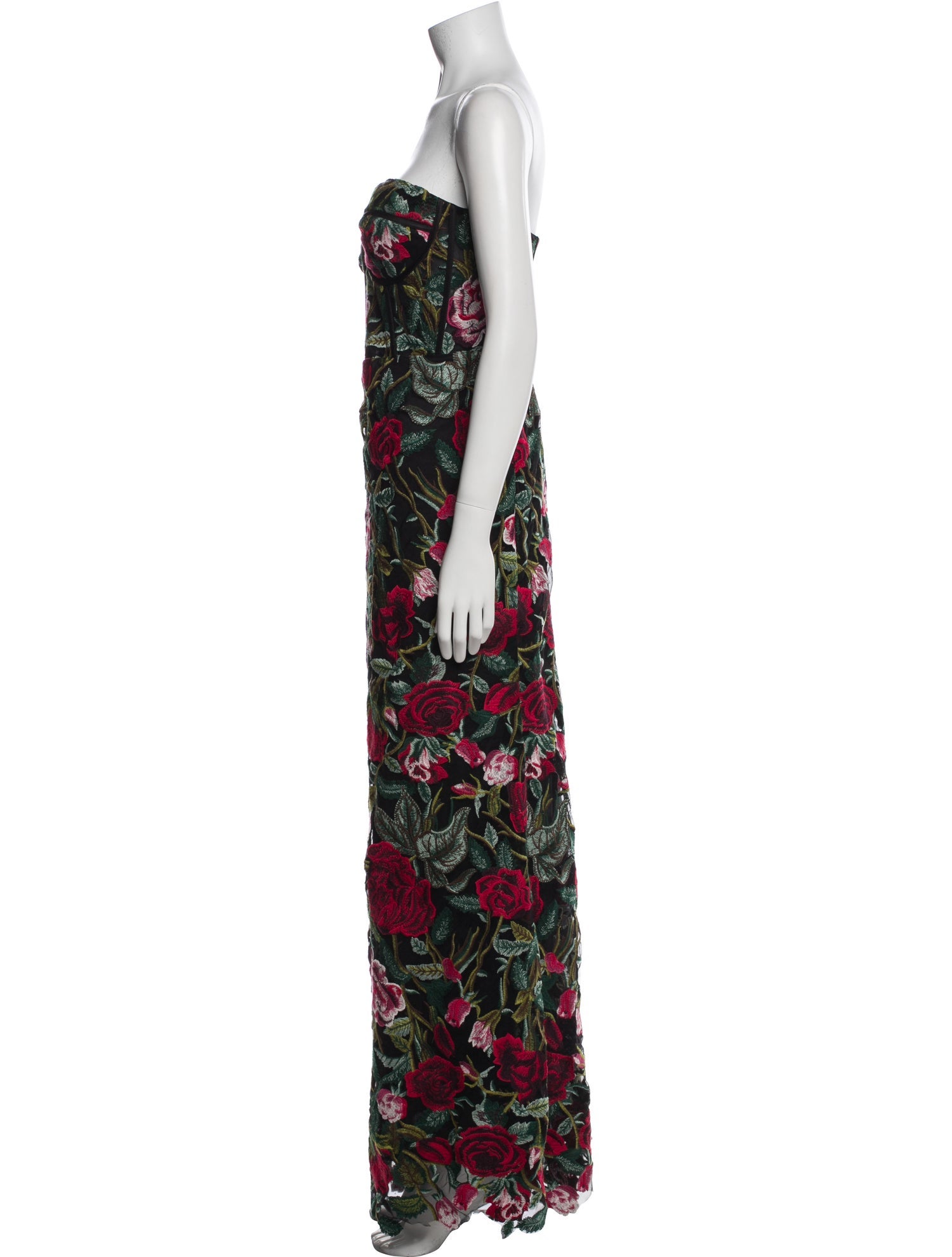 Mac Duggal Floral Print Long Dress w/ Tags