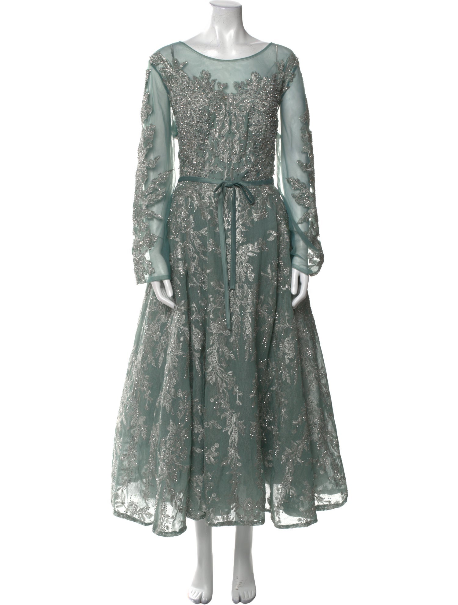 Mac Duggal Printed Long Dress