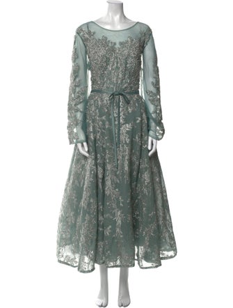 Mac Duggal Printed Long Dress