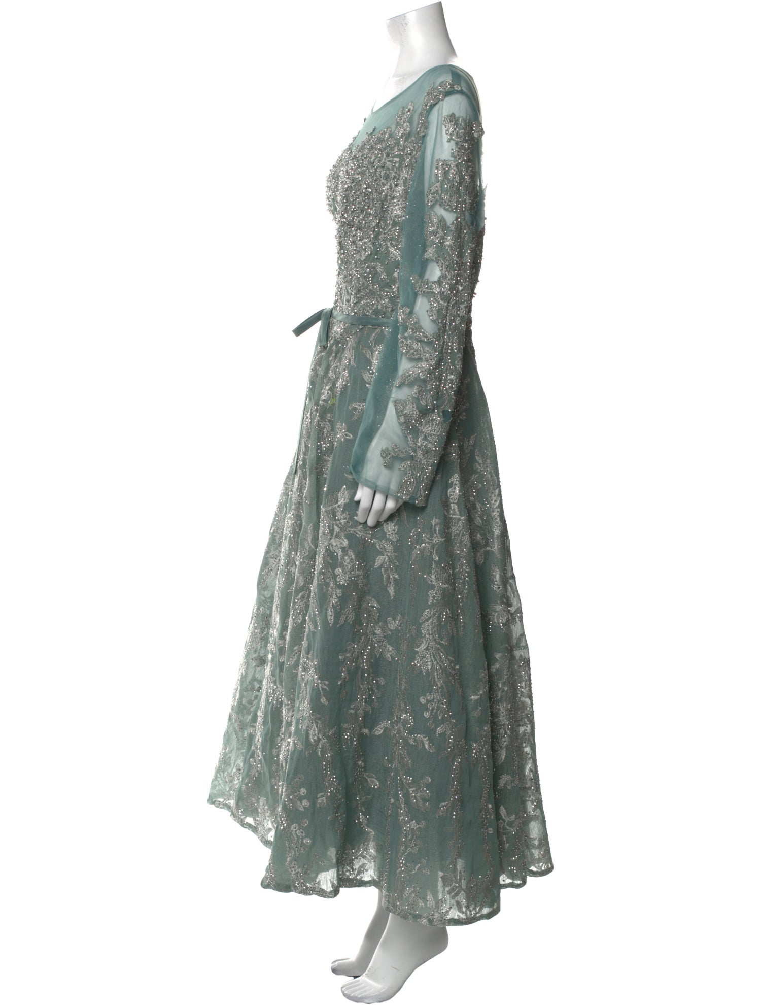 Mac Duggal Printed Long Dress