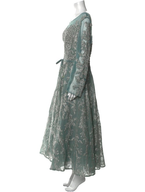 Mac Duggal Printed Long Dress