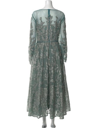 Mac Duggal Printed Long Dress