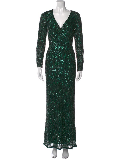 Mac Duggal V-Neck Long Dress