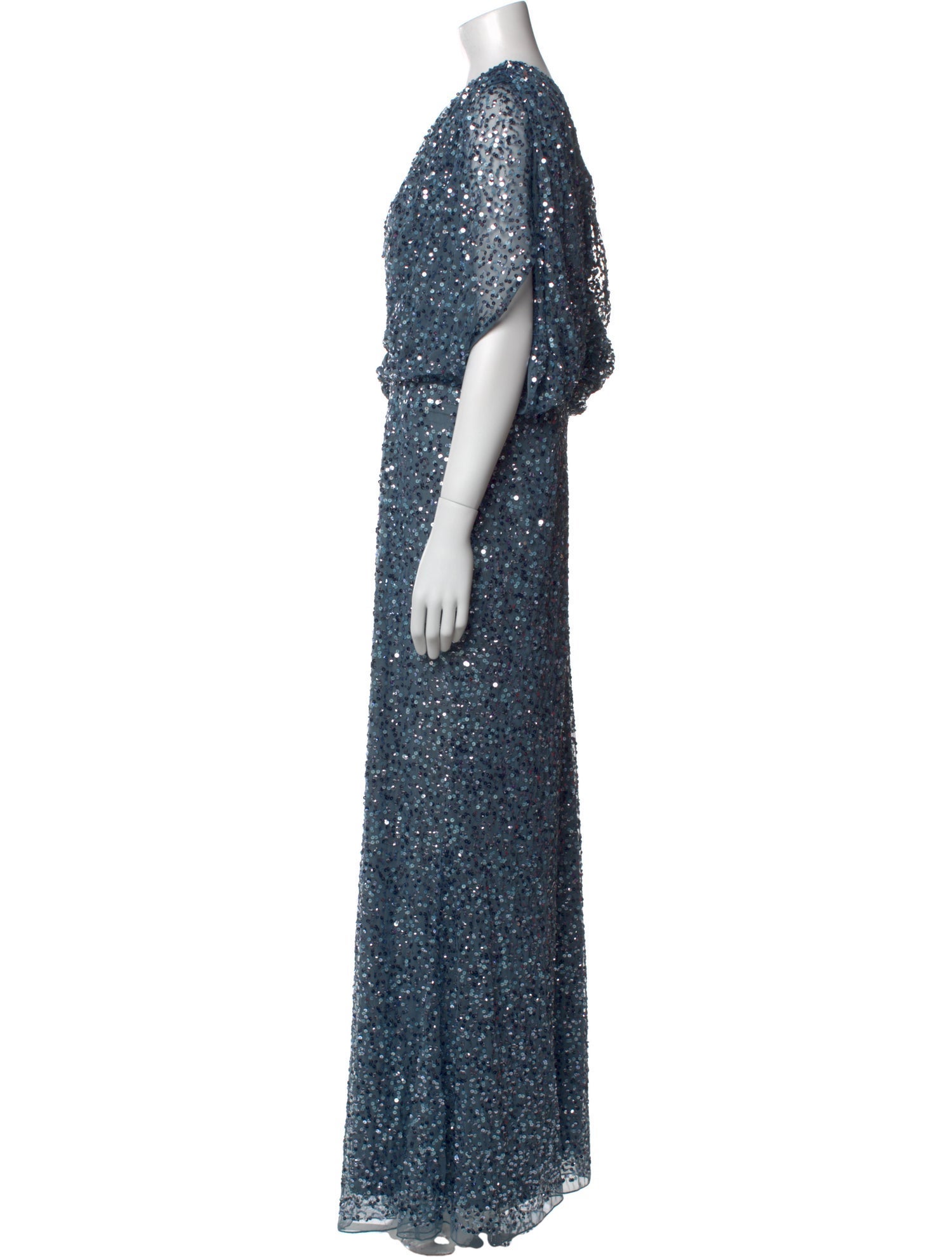 Mac Duggal V-Neck Long Dress