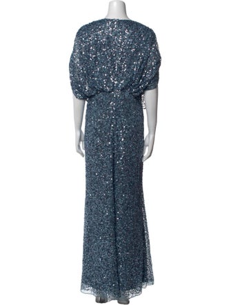 Mac Duggal V-Neck Long Dress