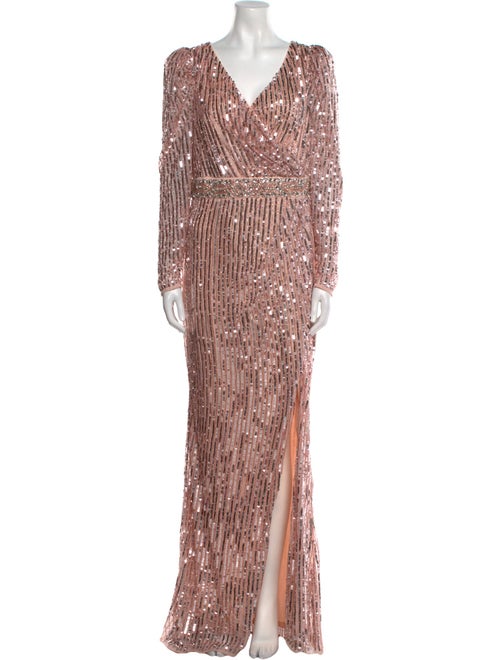 Mac Duggal Printed Long Dress