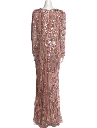 Mac Duggal Printed Long Dress