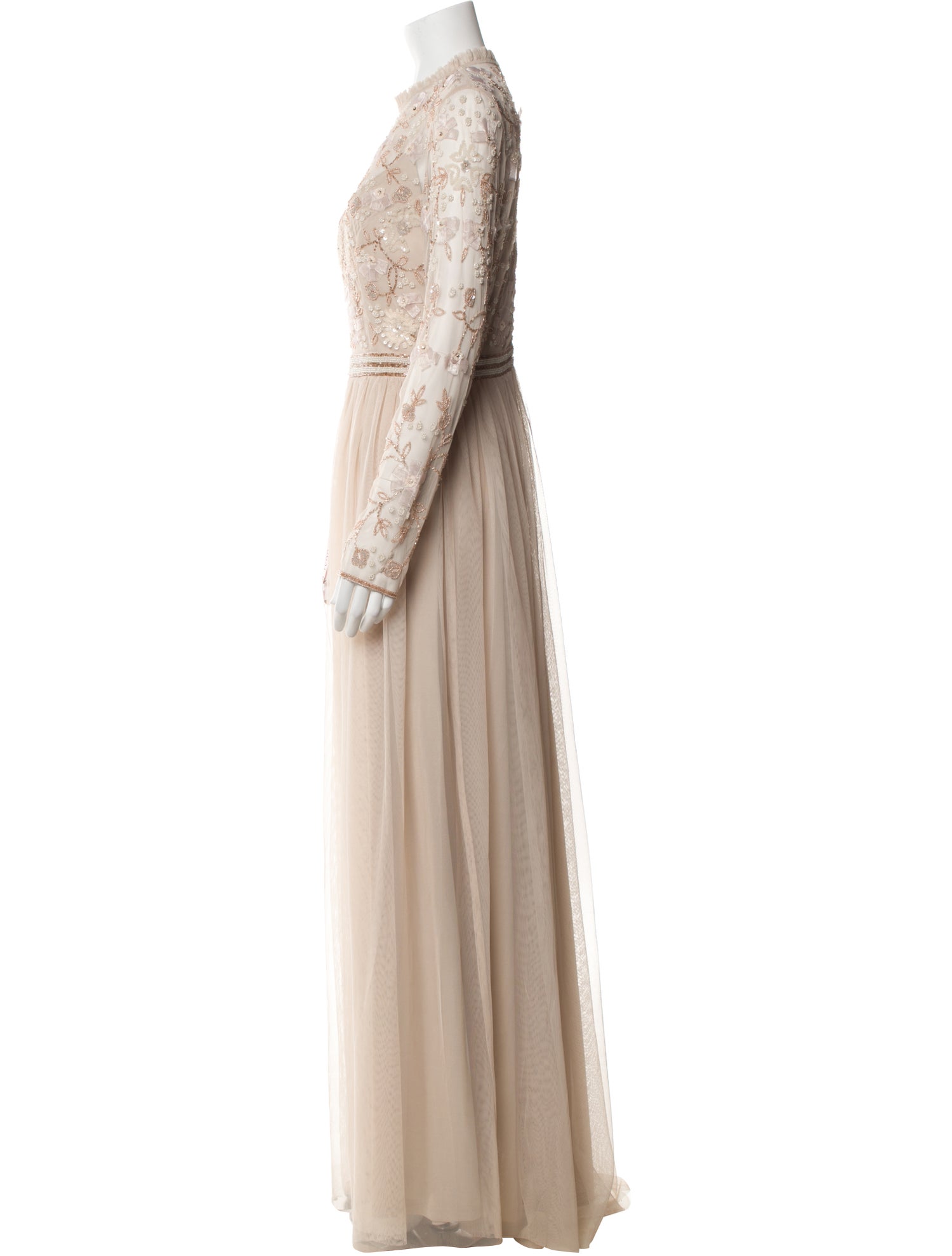 Mac Duggal Mock Neck Long Dress