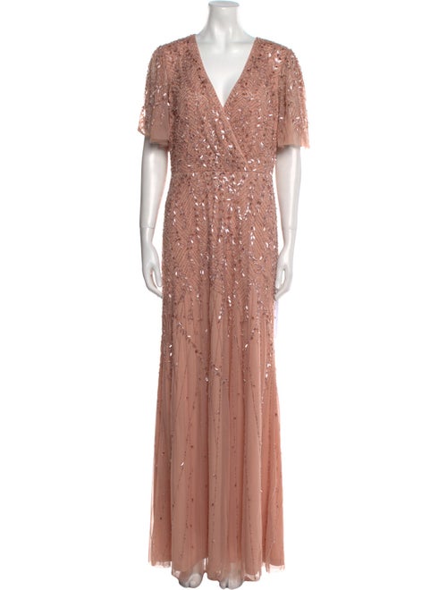 Mac Duggal V-Neck Long Dress