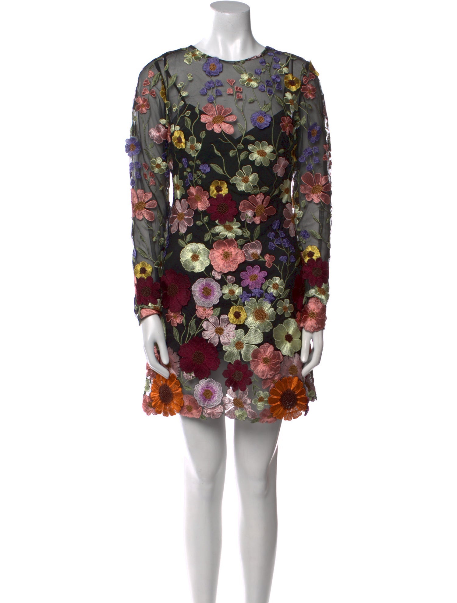 Mac Duggal Floral Print Mini Dress