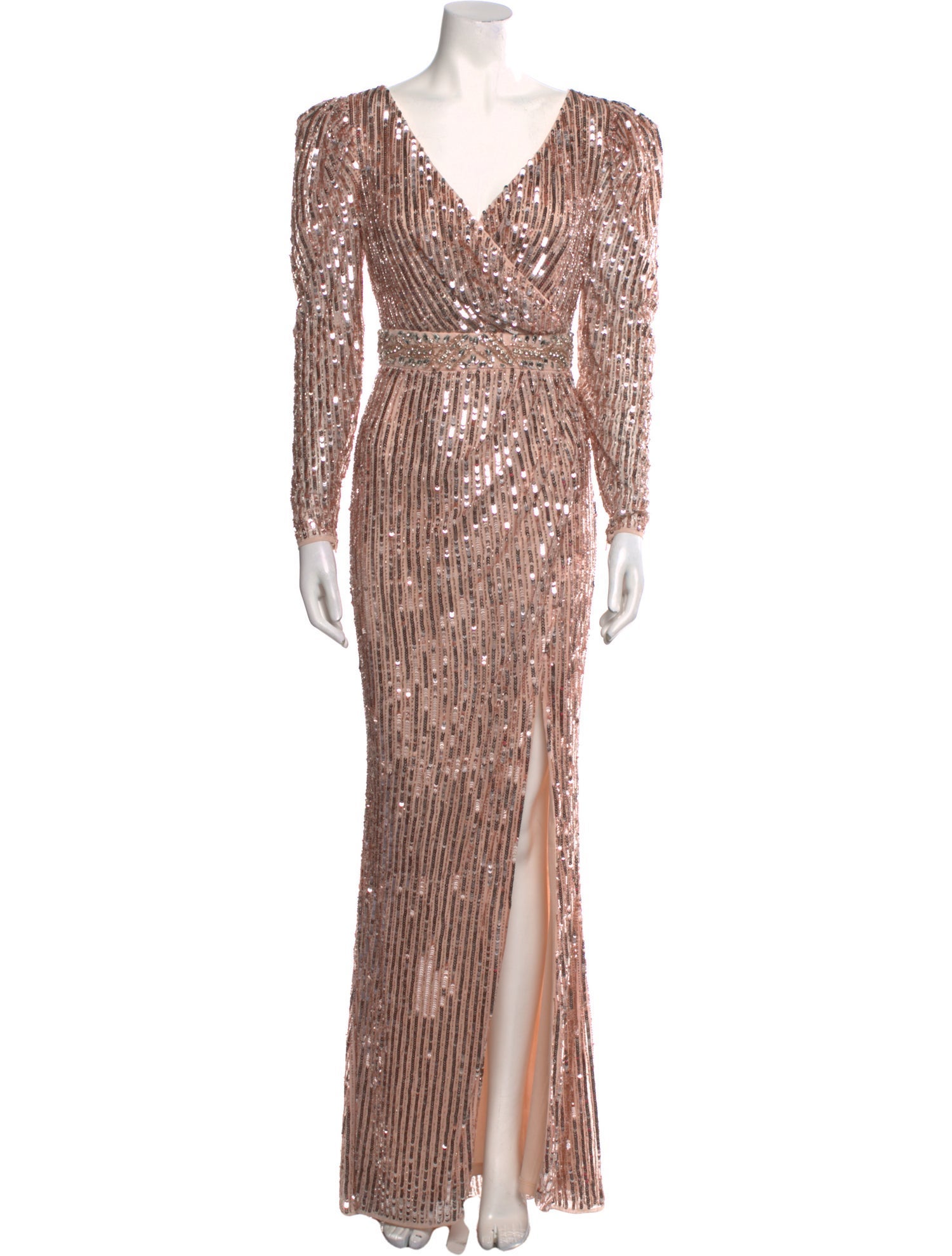 Mac Duggal V-Neck Long Dress