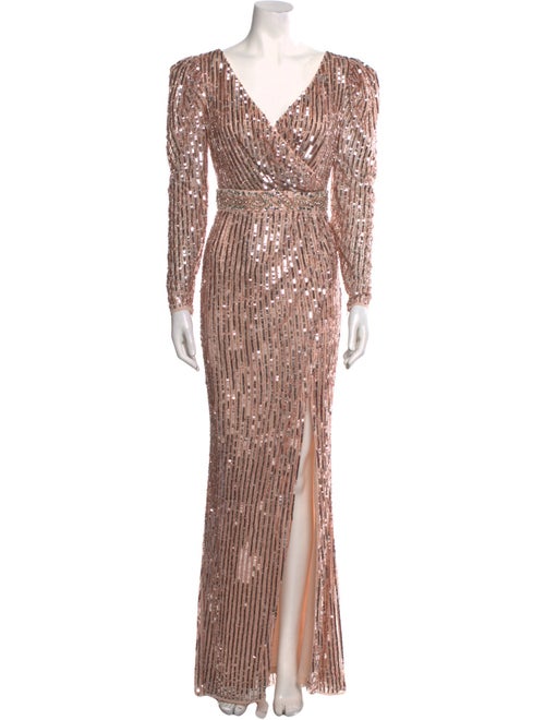 Mac Duggal V-Neck Long Dress