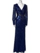 Mac Duggal V-Neck Long Dress