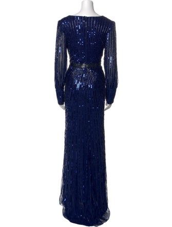 Mac Duggal V-Neck Long Dress