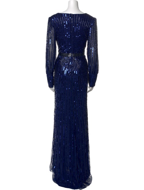 Mac Duggal V-Neck Long Dress