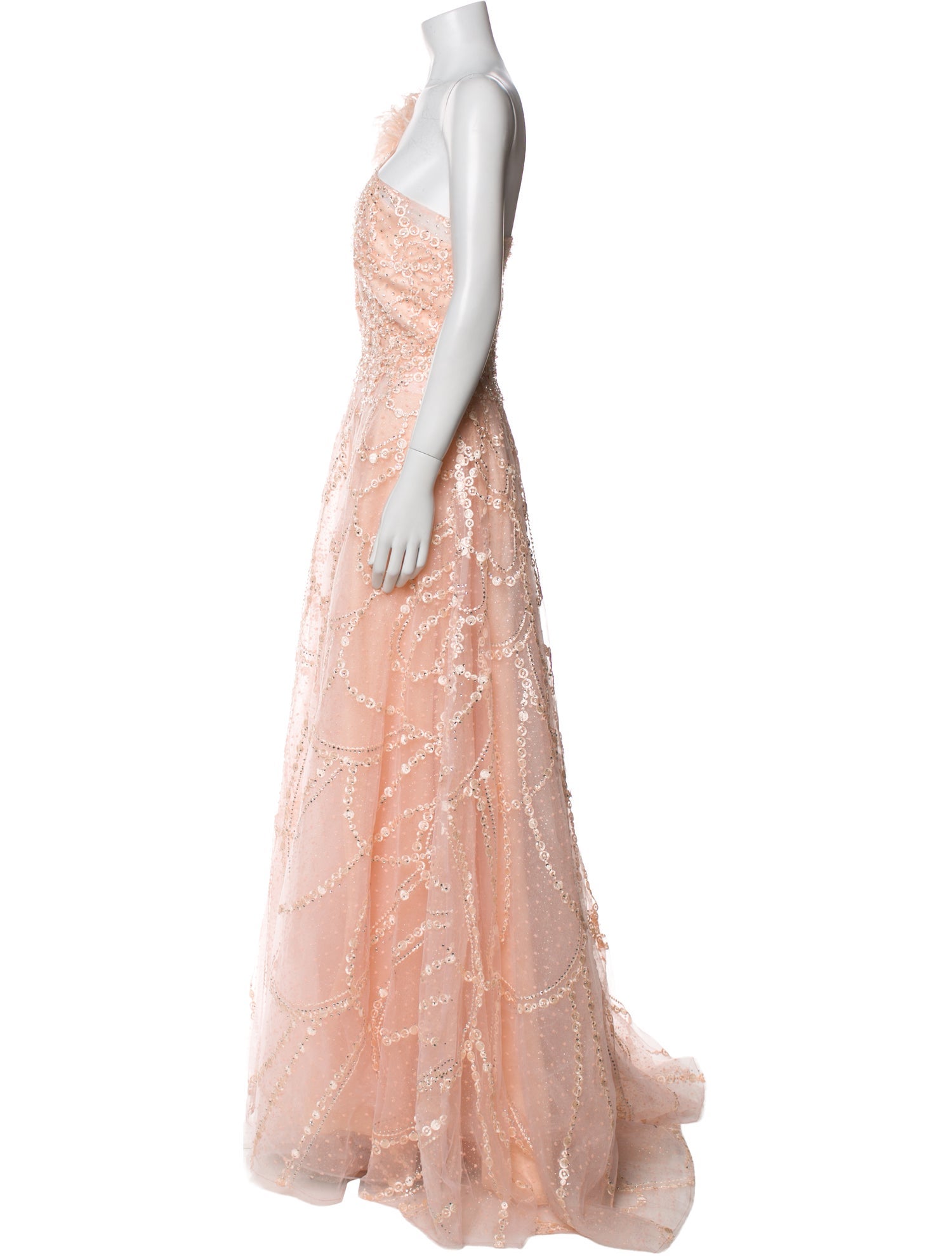 Mac Duggal One-Shoulder Long Dress