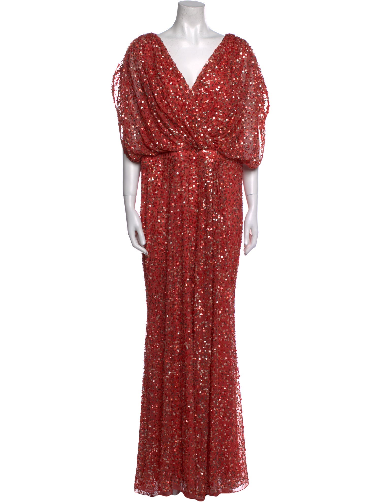 Mac Duggal Cowl Neck Long Dress