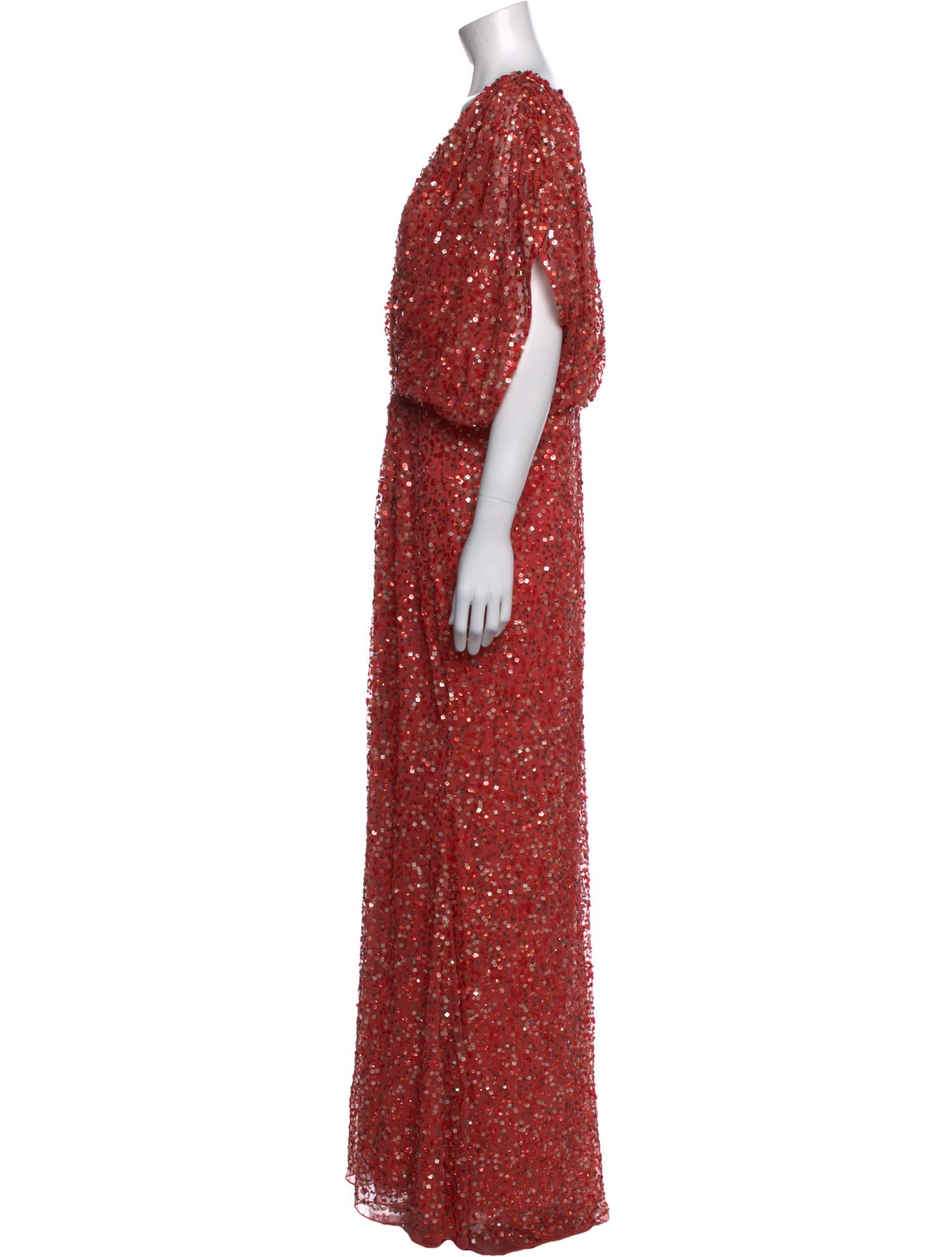 Mac Duggal Cowl Neck Long Dress