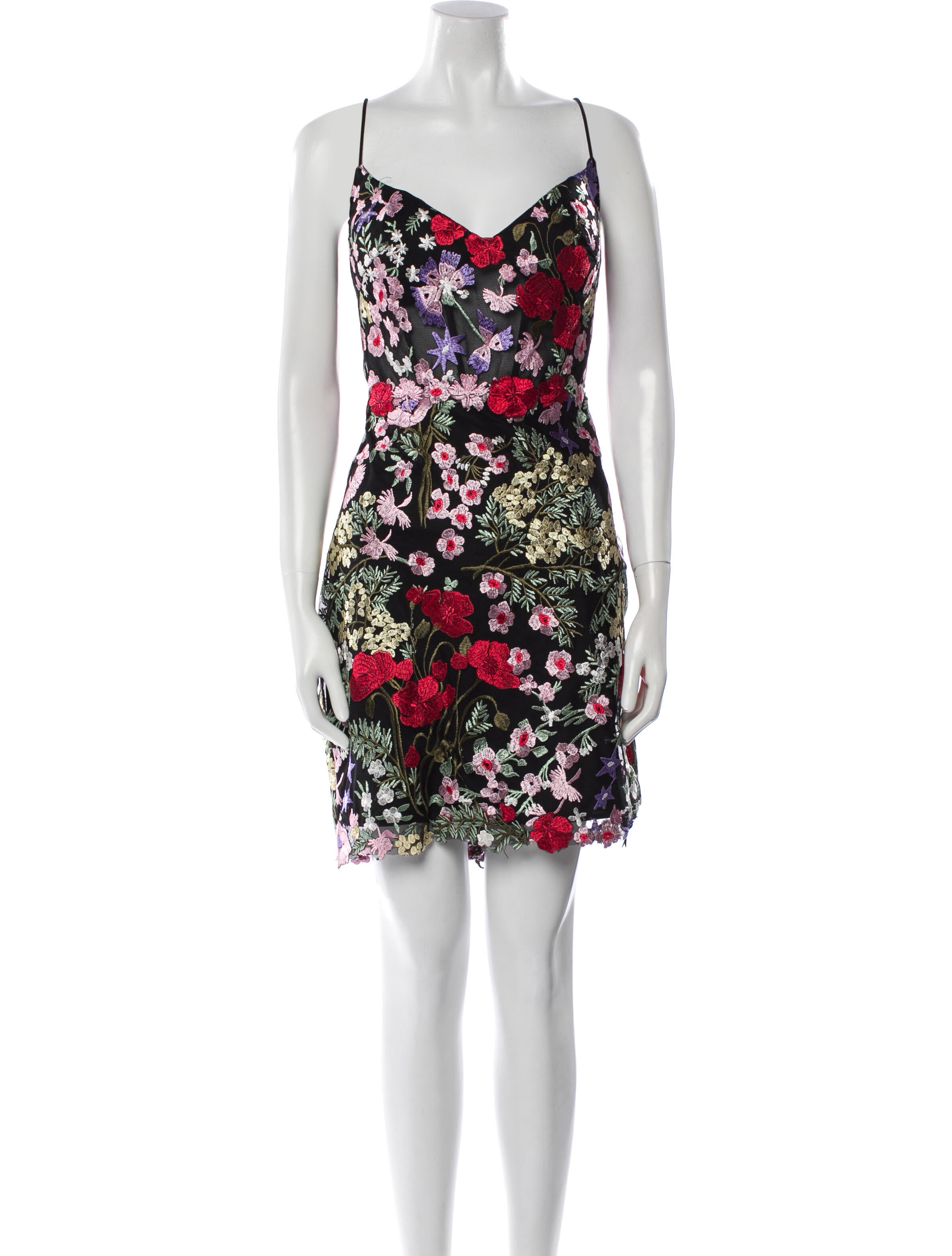 Mac Duggal Floral Print Mini Dress
