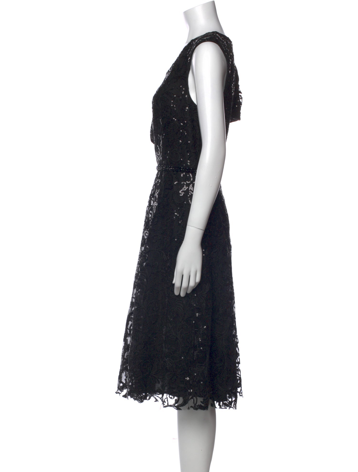 Mac Duggal Lace Pattern Midi Length Dress w/ Tags