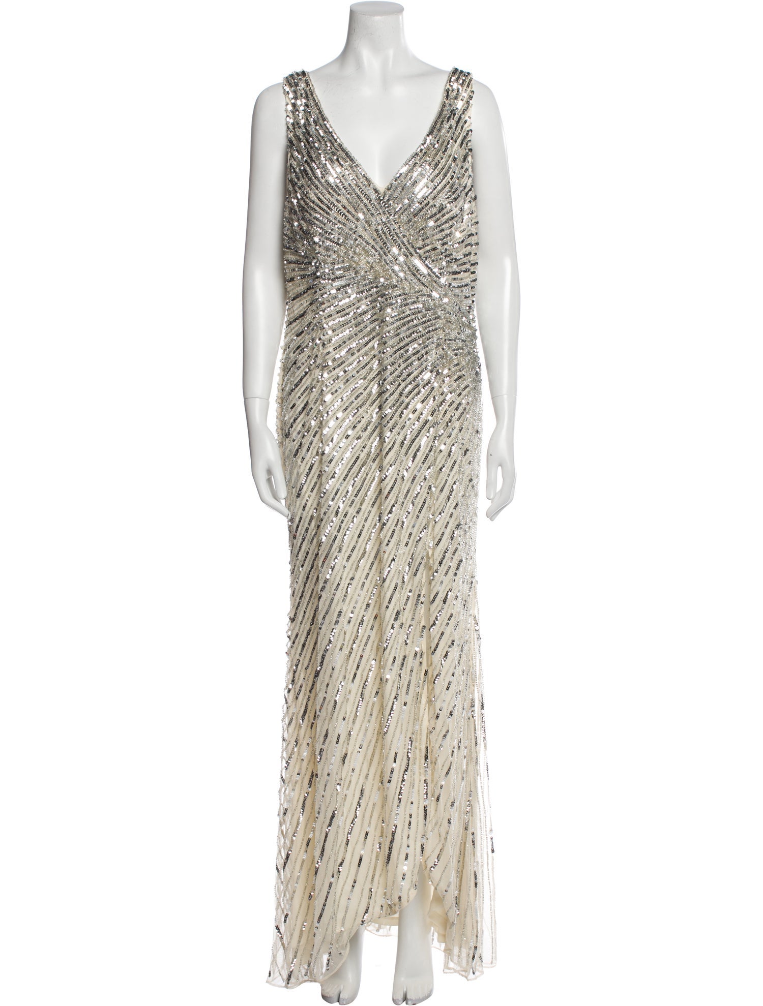 Mac Duggal Printed Long Dress w/ Tags