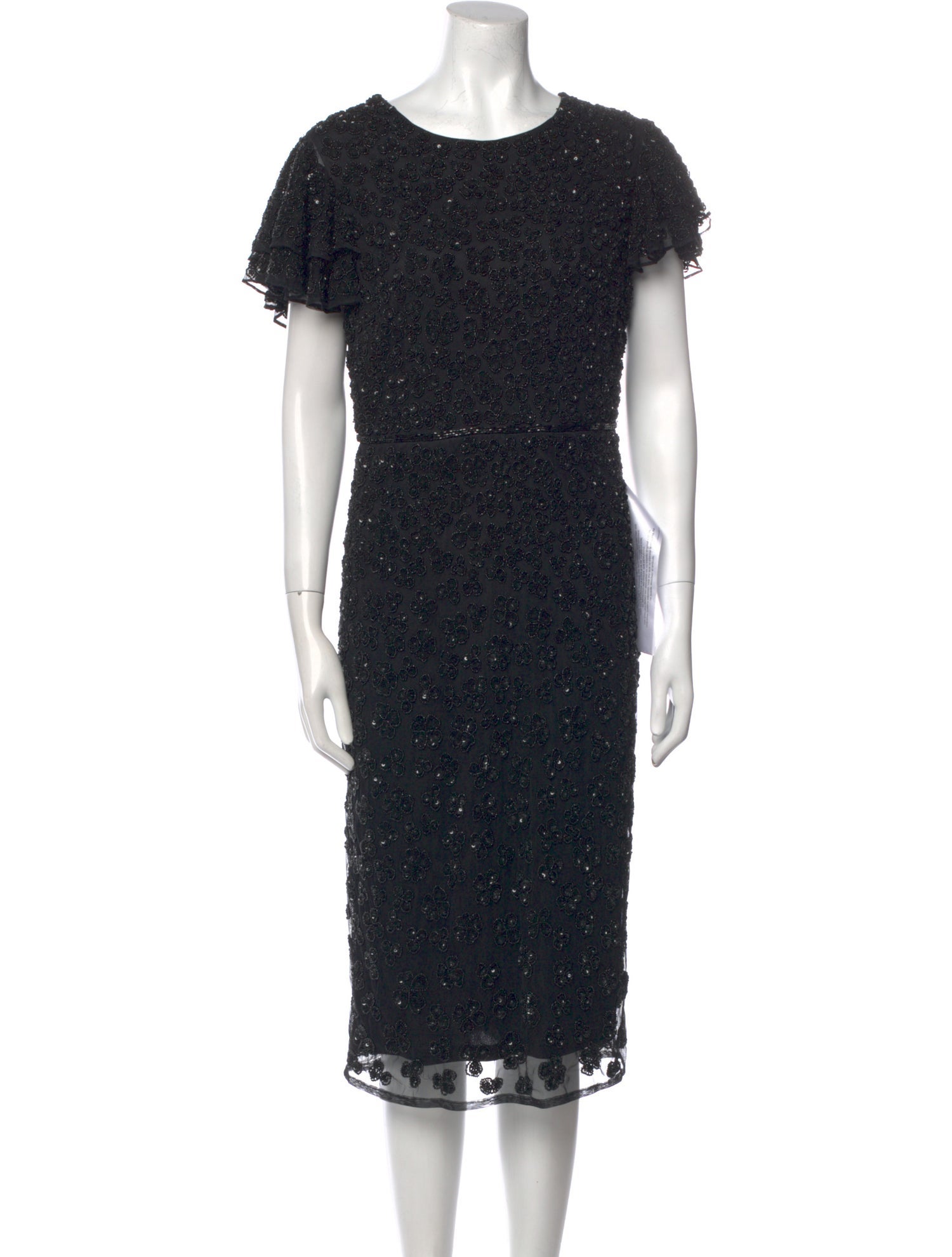 Mac Duggal Scoop Neck Midi Length Dress