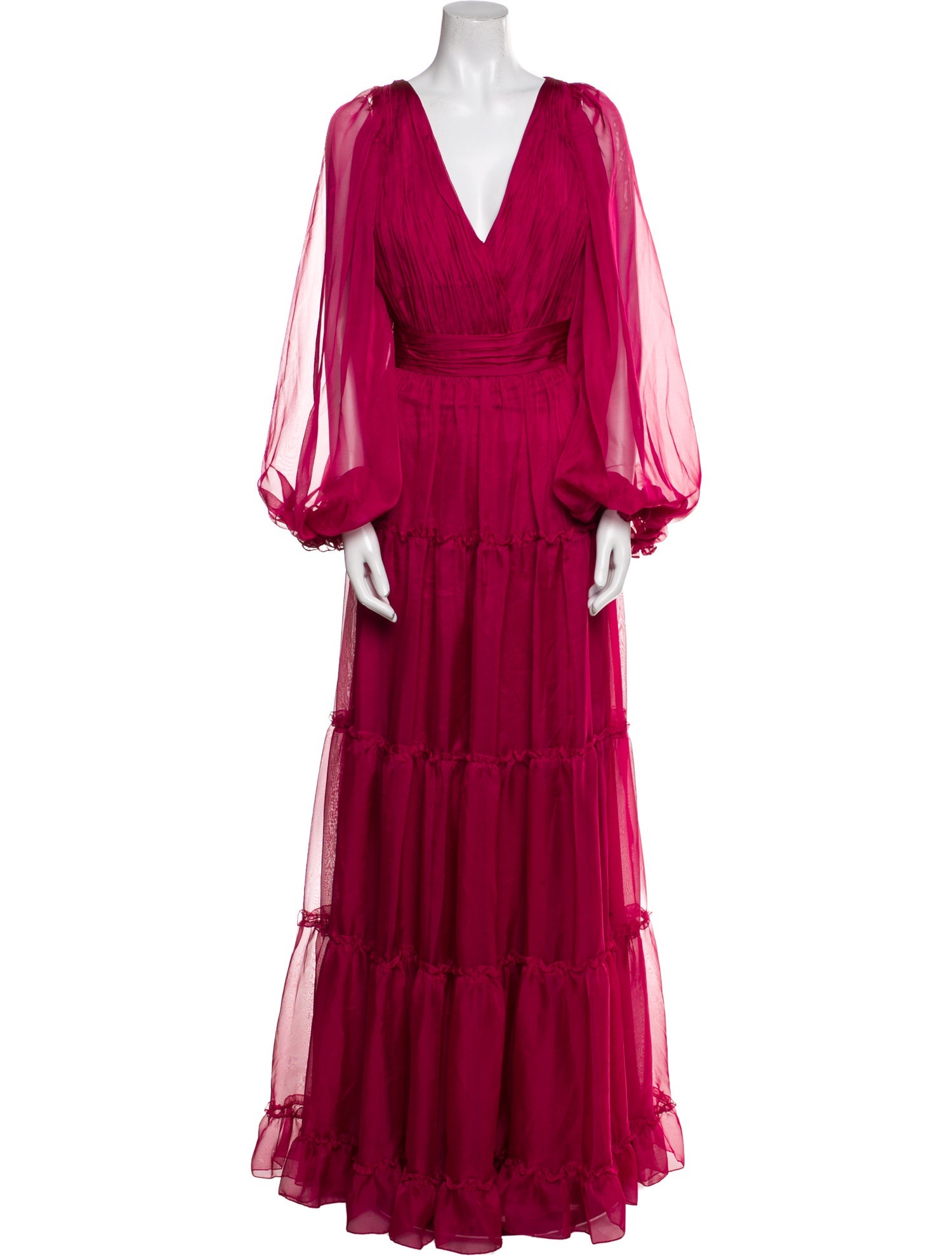 Mac Duggal V-Neck Long Dress