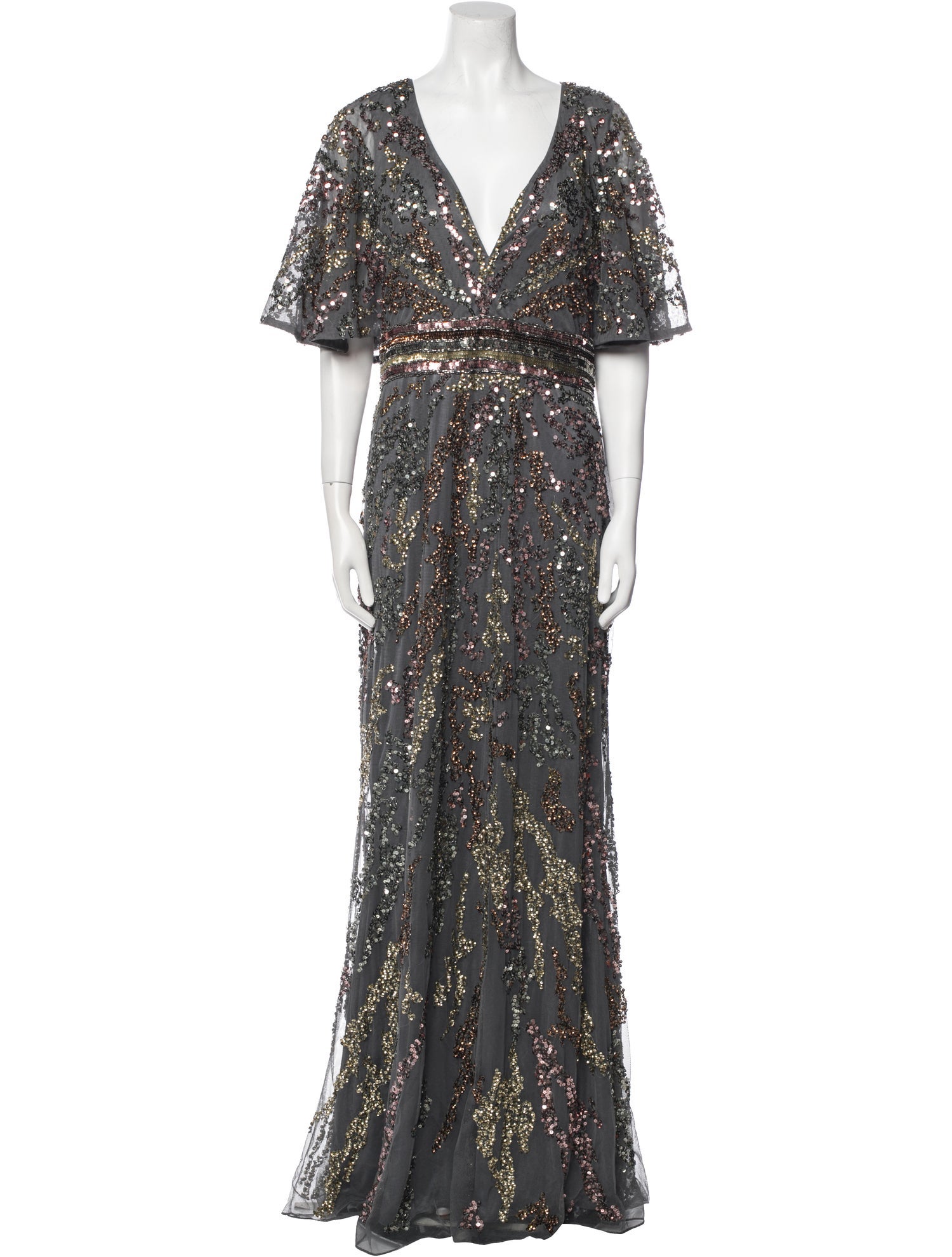 Mac Duggal Patterned Long Dress