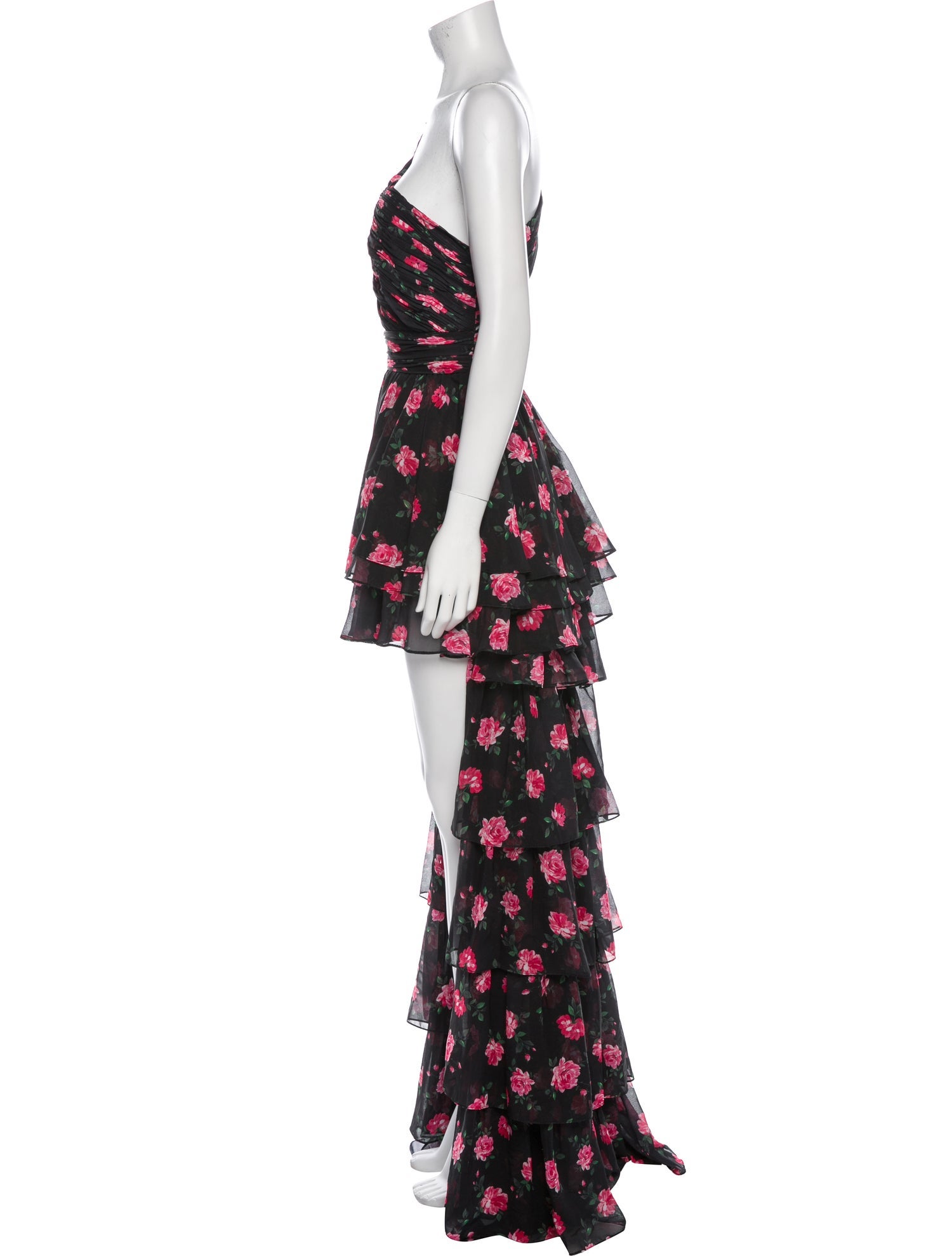Mac Duggal Floral Print Long Dress w/ Tags