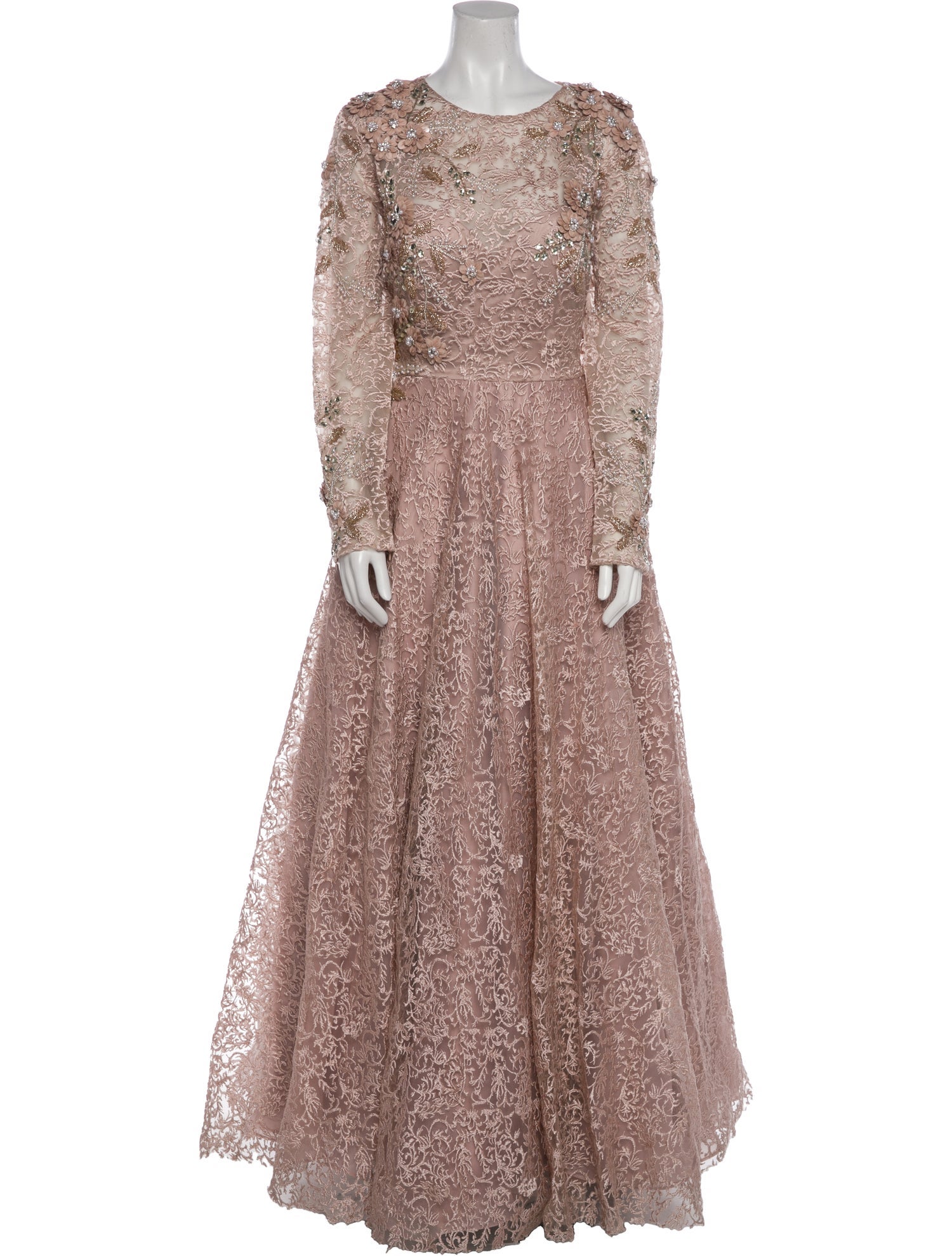 Mac Duggal Lace Pattern Long Dress w/ Tags