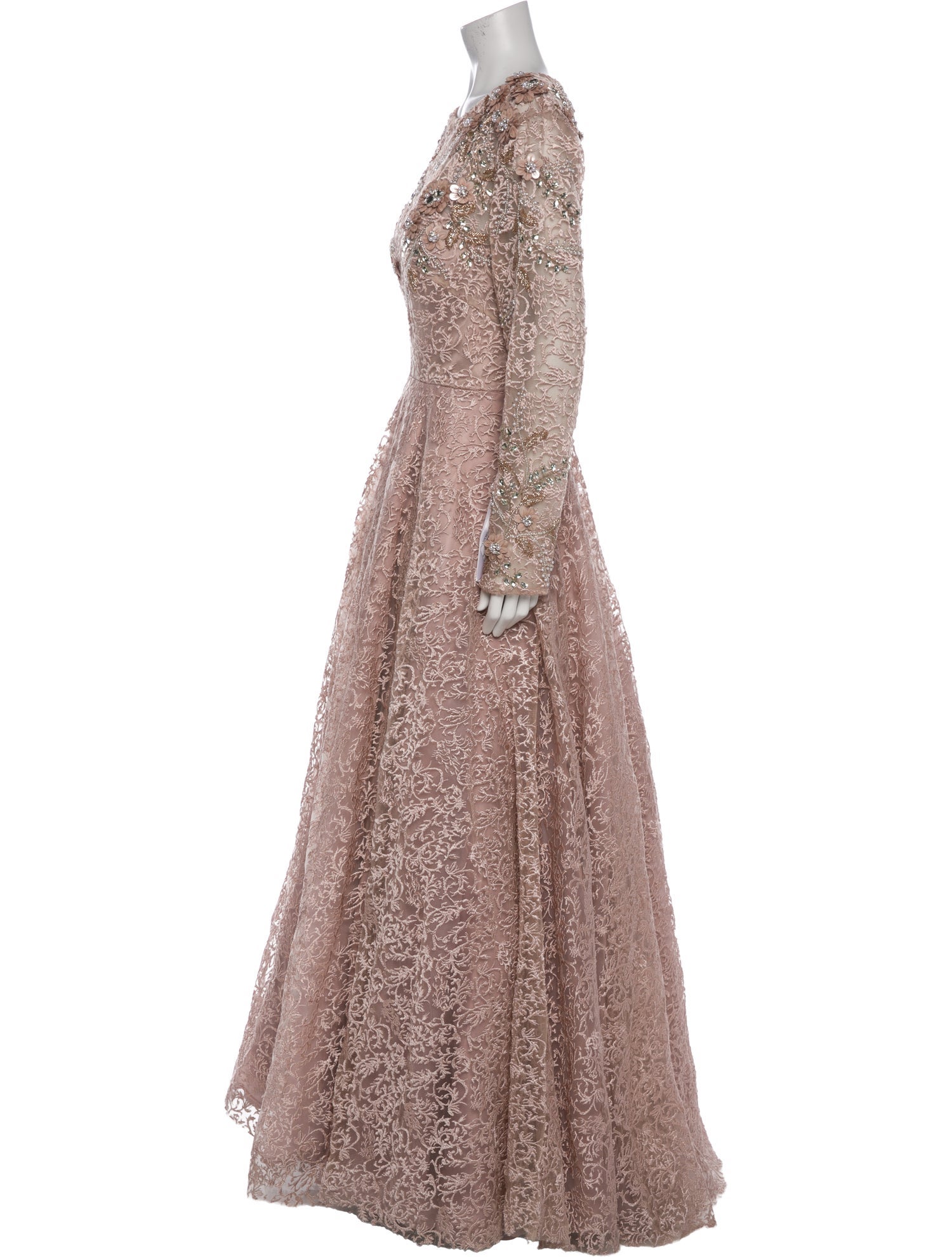 Mac Duggal Lace Pattern Long Dress w/ Tags