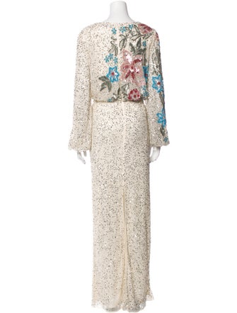 Mac Duggal Printed Long Dress