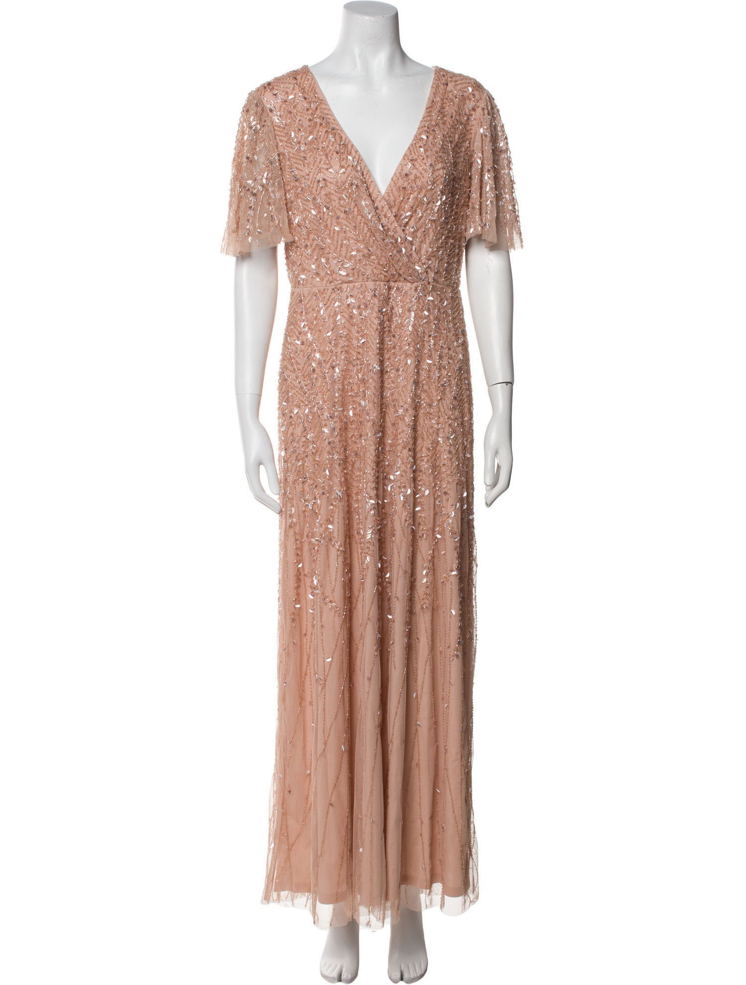 Mac Duggal Patterned Long Dress w/ Tags