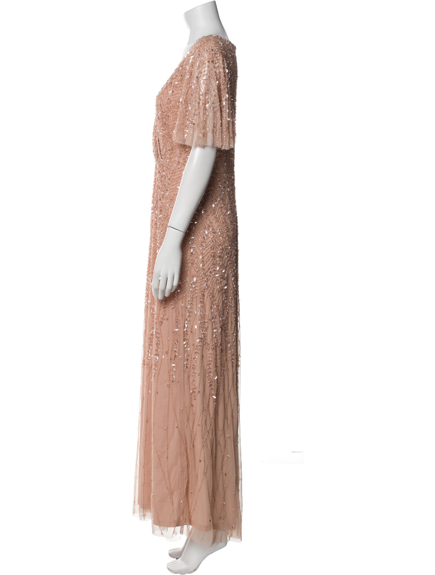 Mac Duggal Patterned Long Dress w/ Tags