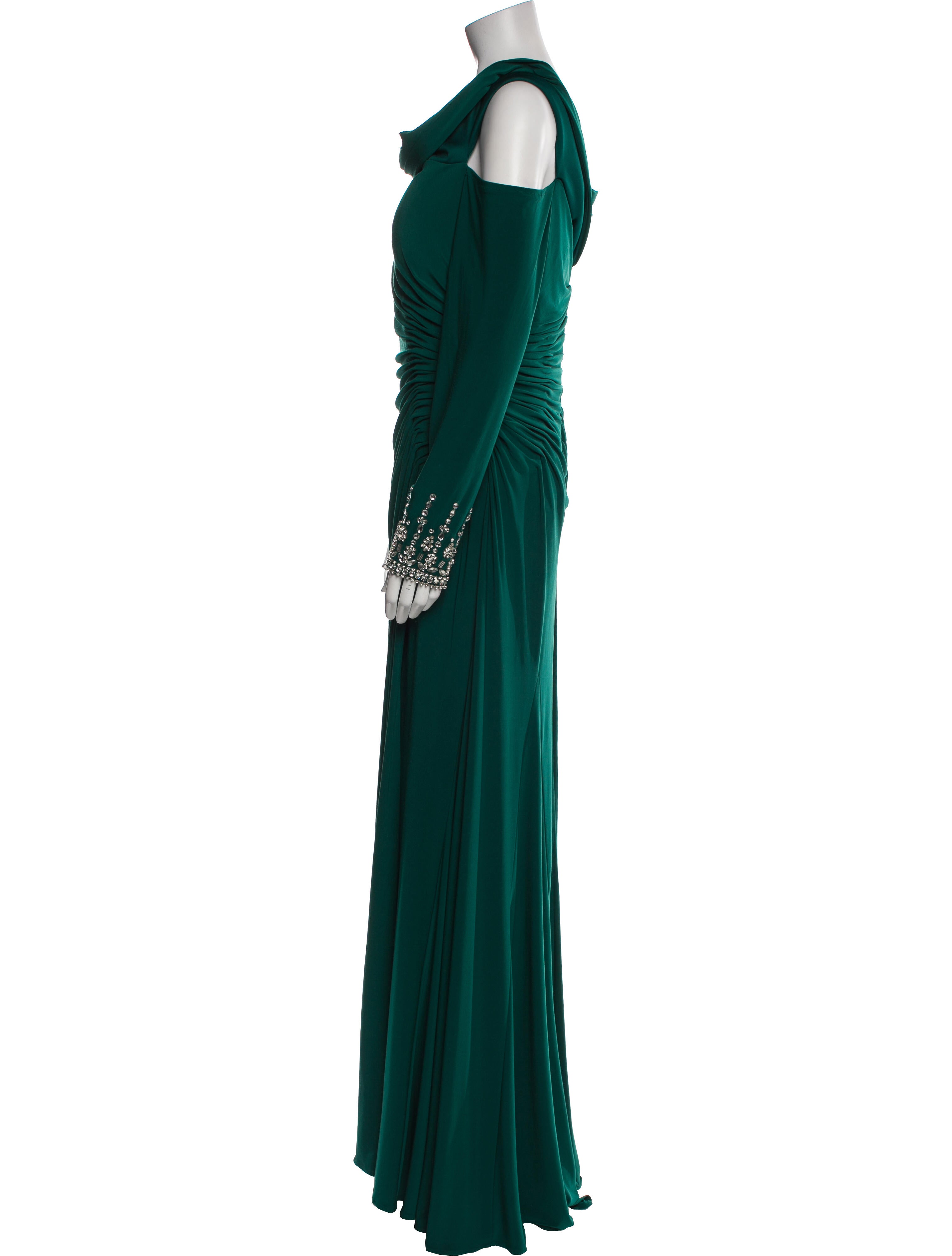 Mac Duggal Cowl Neck Long Dress