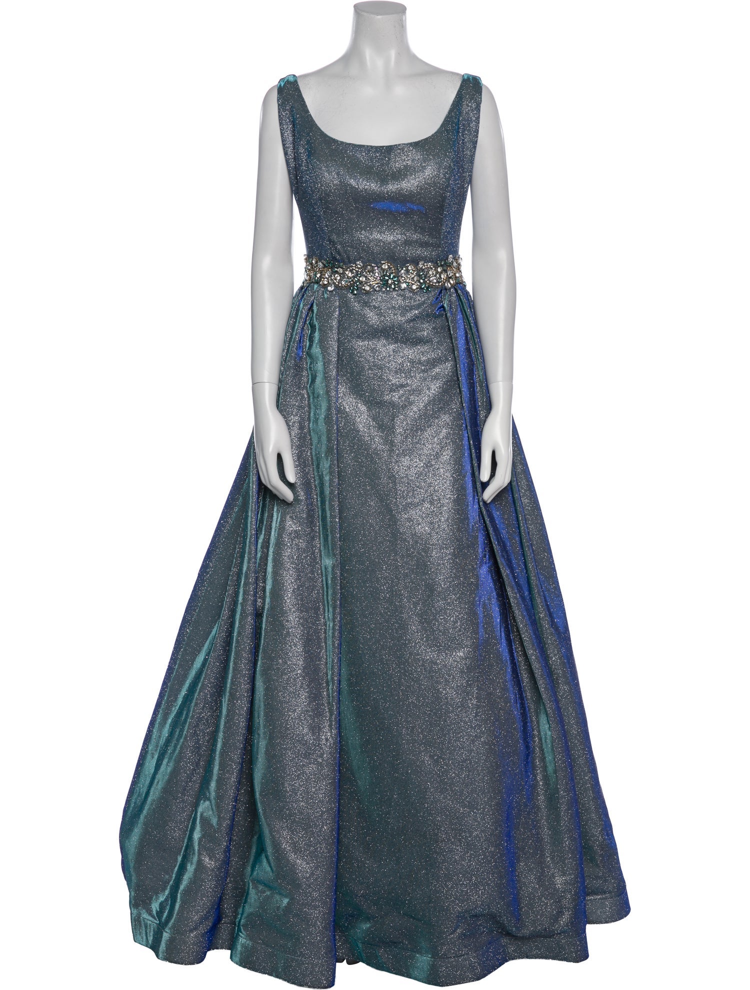 Mac Duggal Scoop Neck Long Dress