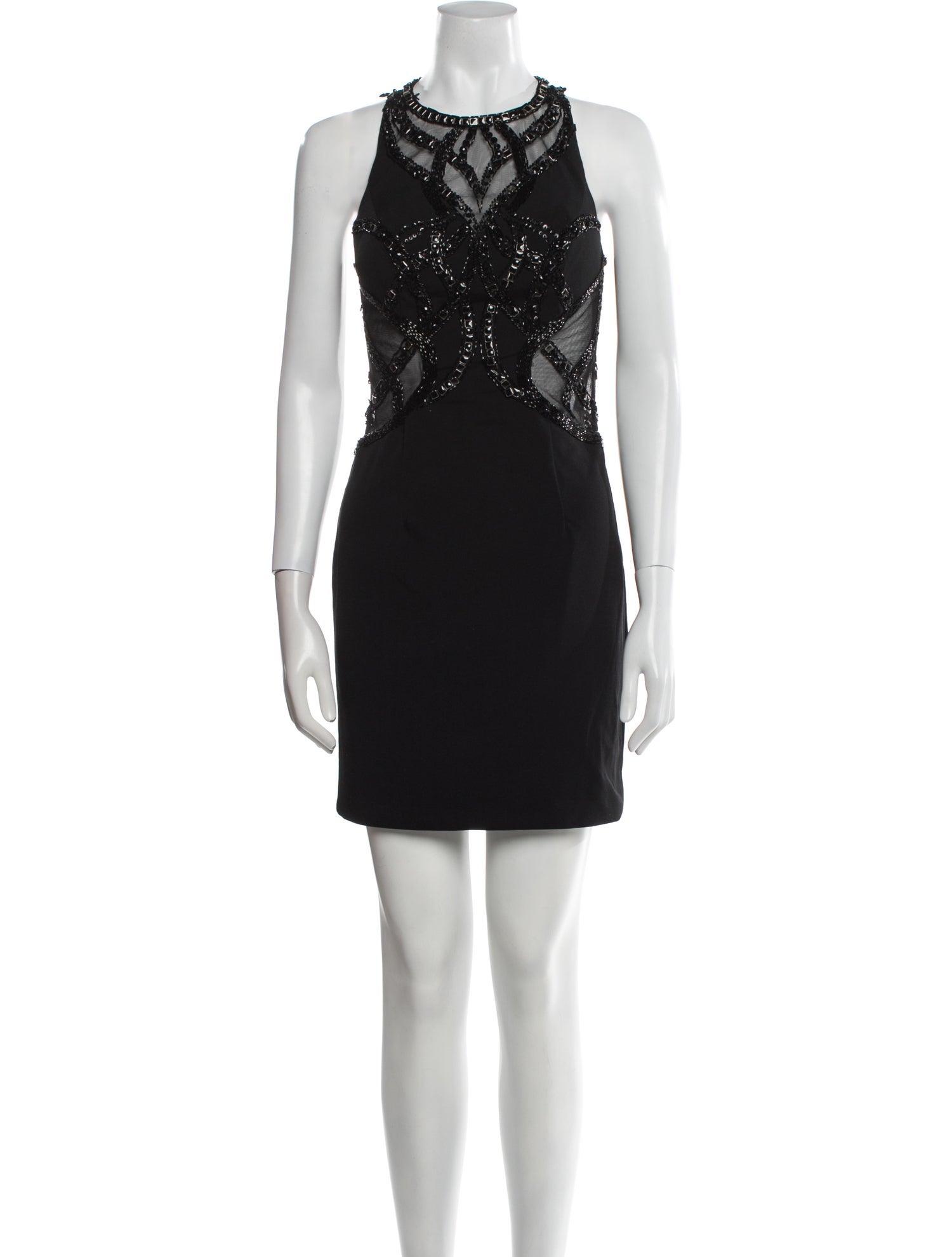 Mac Duggal Crew Neck Mini Dress