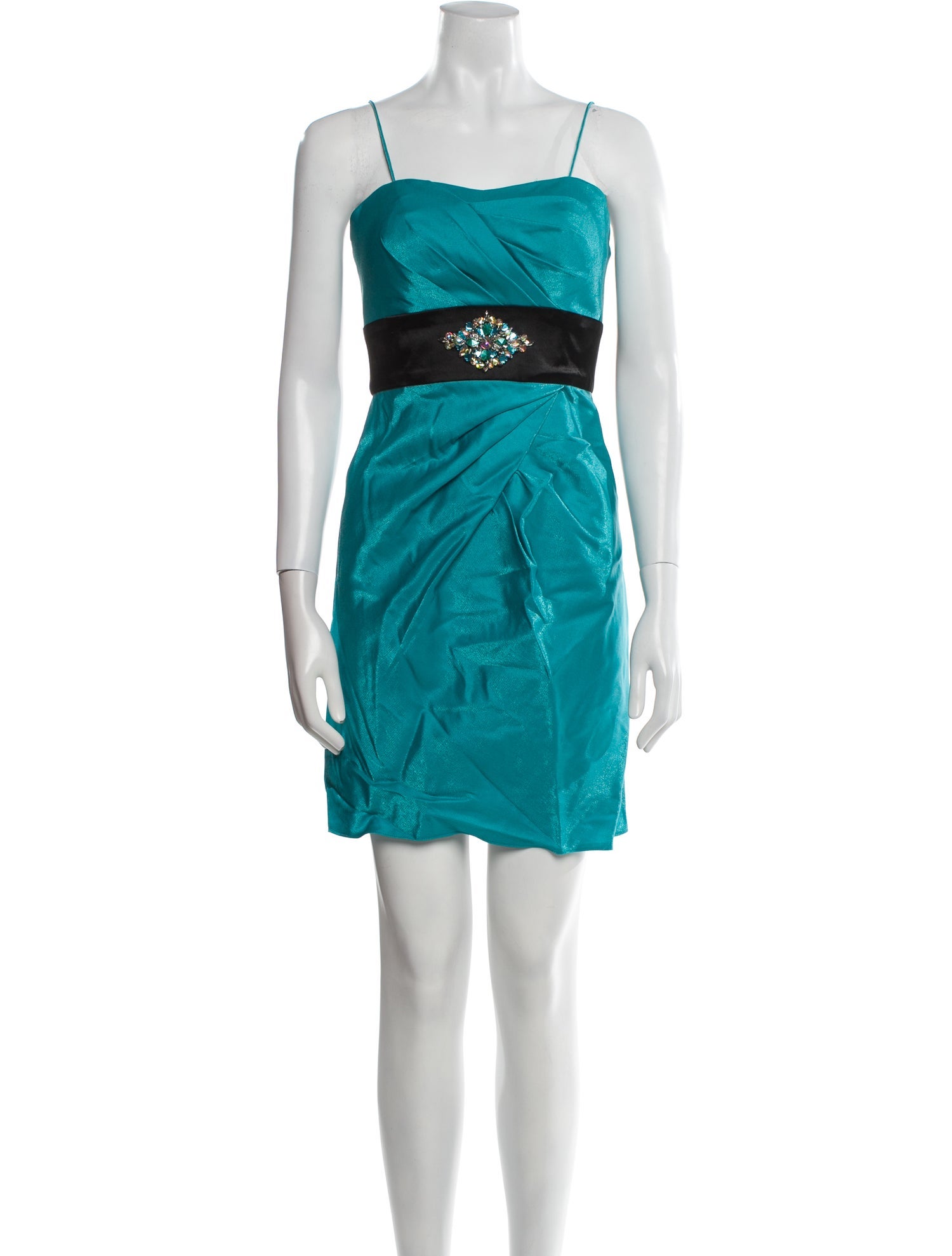 Mac Duggal Square Neckline Mini Dress