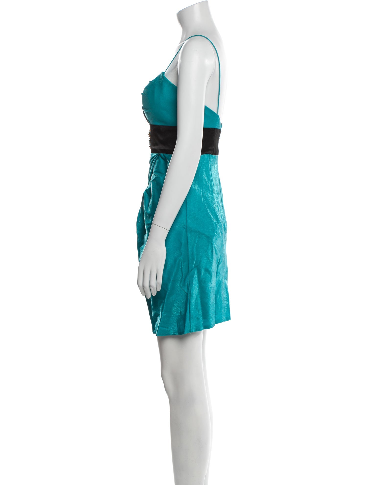 Mac Duggal Square Neckline Mini Dress