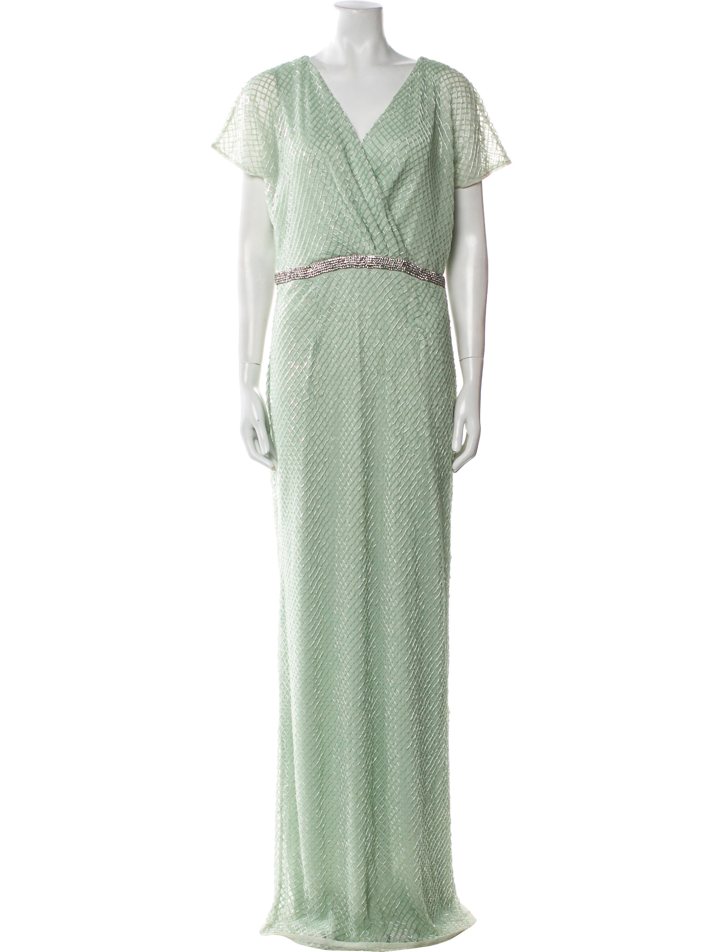 Mac Duggal V-Neck Long Dress