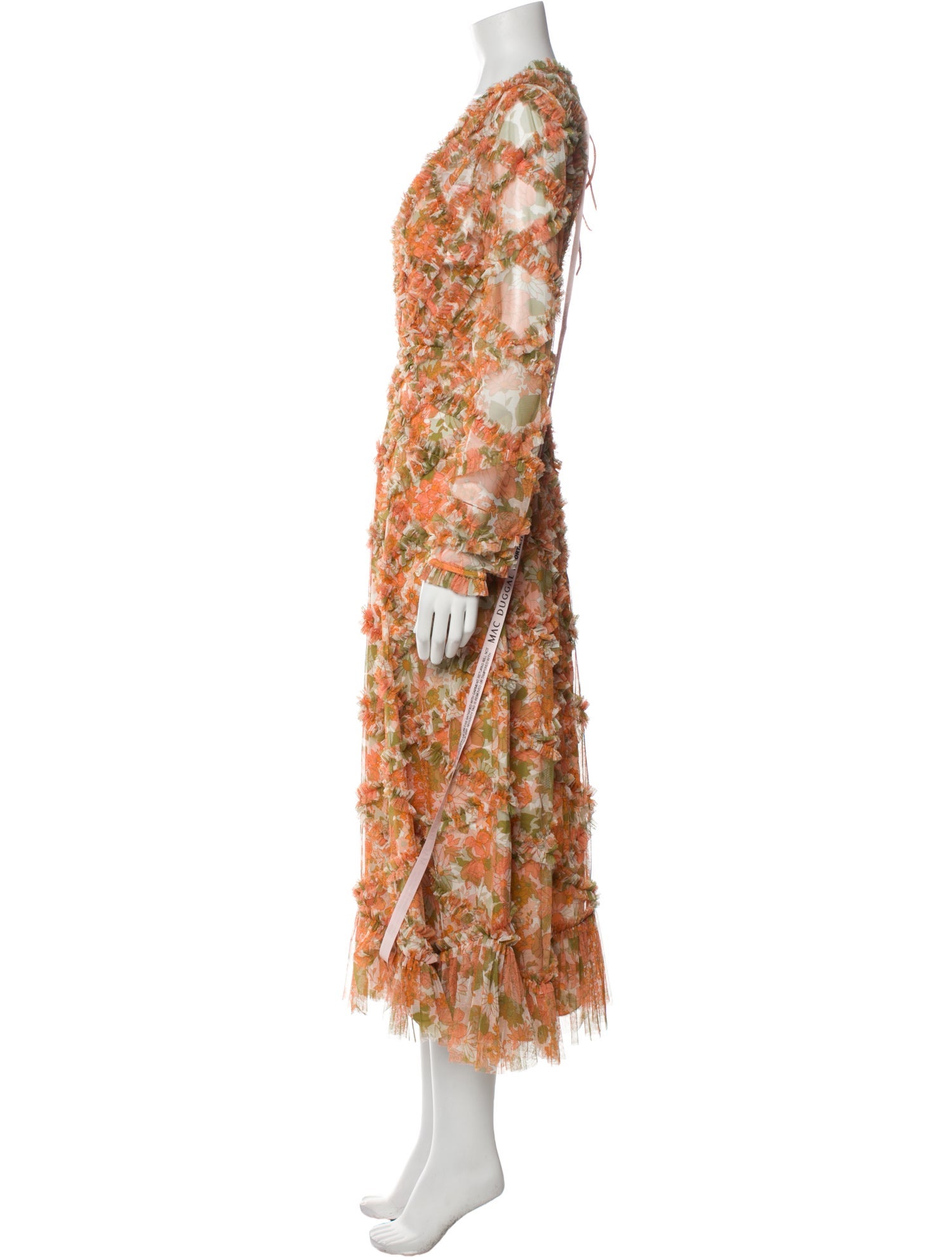 Mac Duggal Printed Long Dress w/ Tags