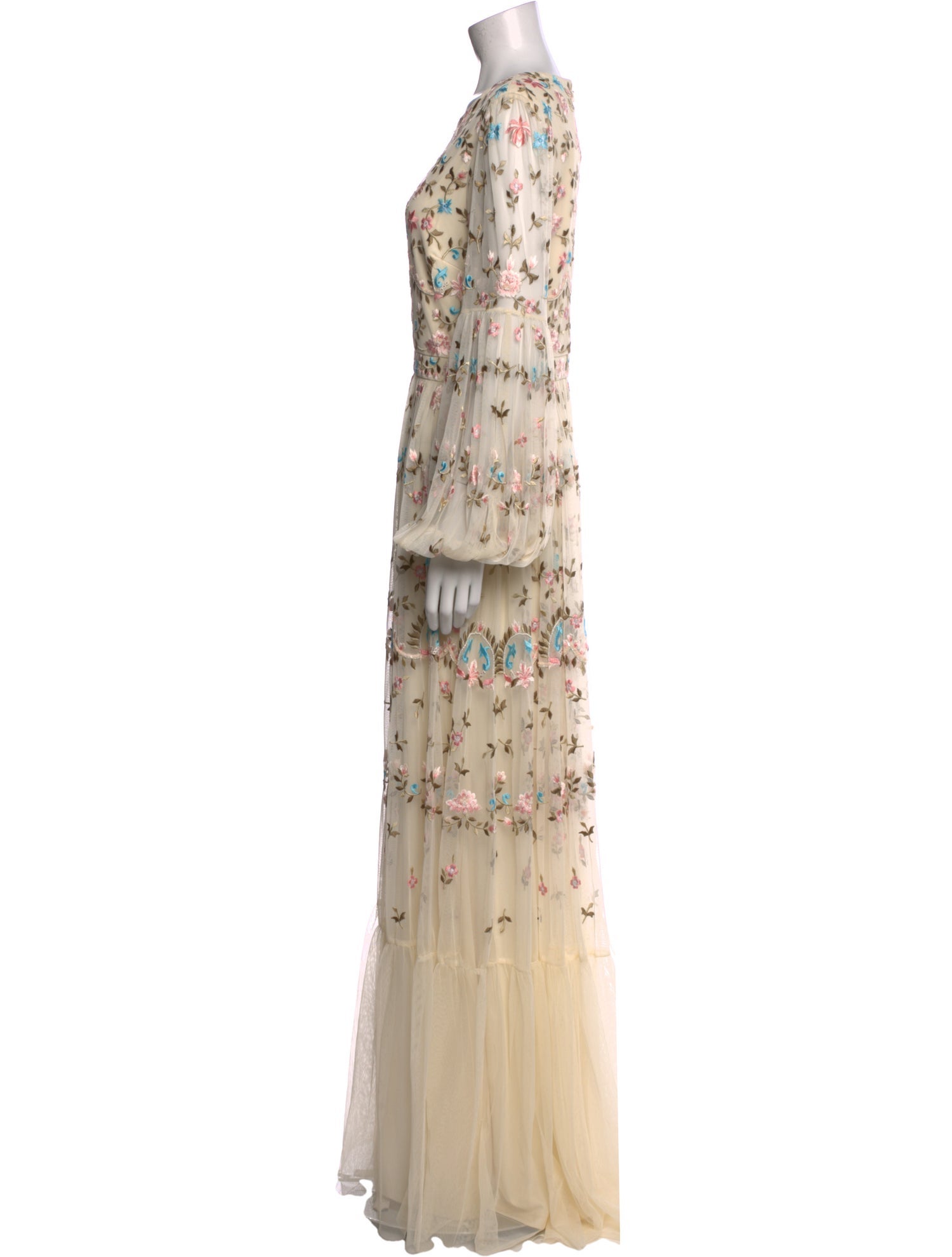 Mac Duggal Printed Long Dress w/ Tags