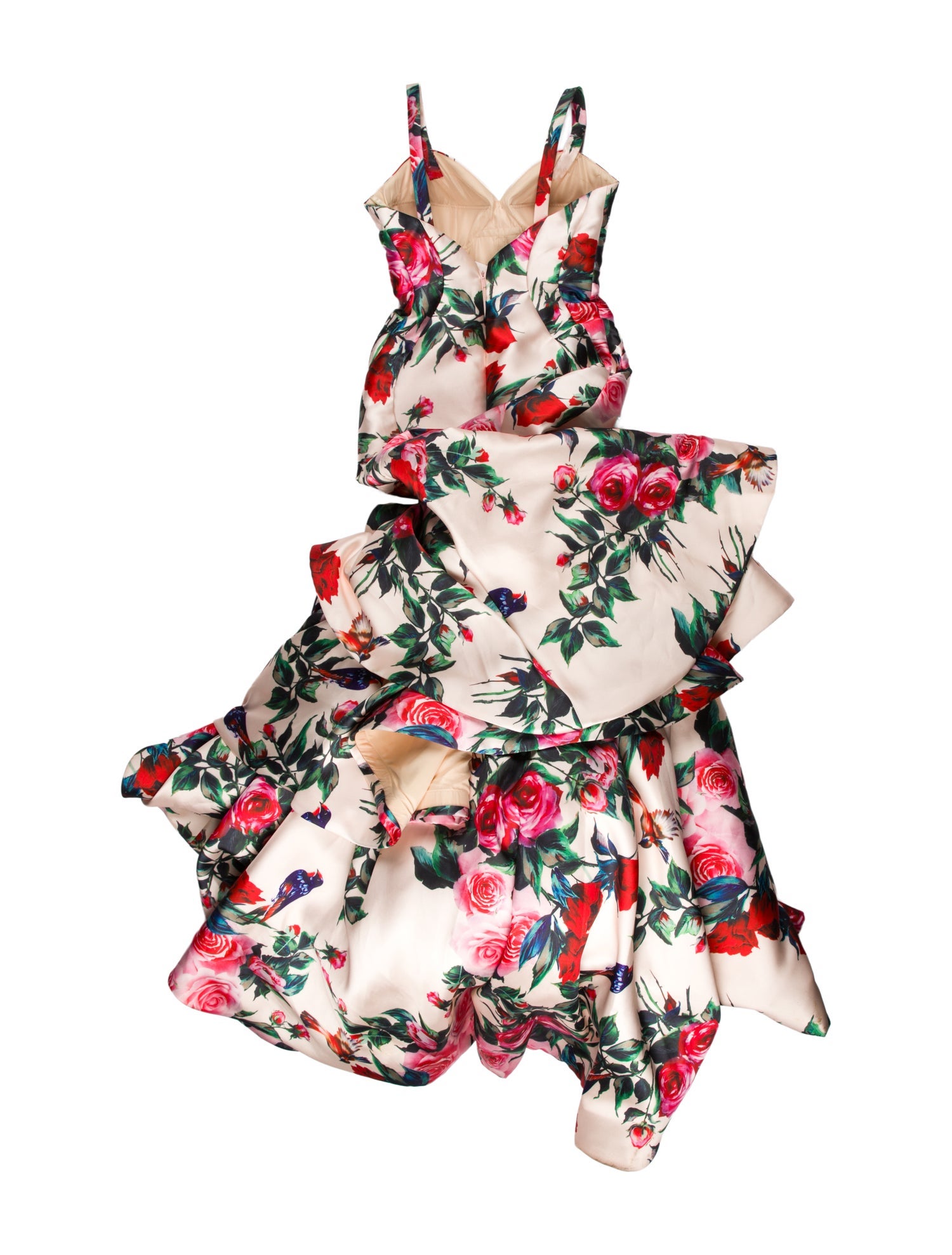 Mac Duggal Floral Print Long Dress