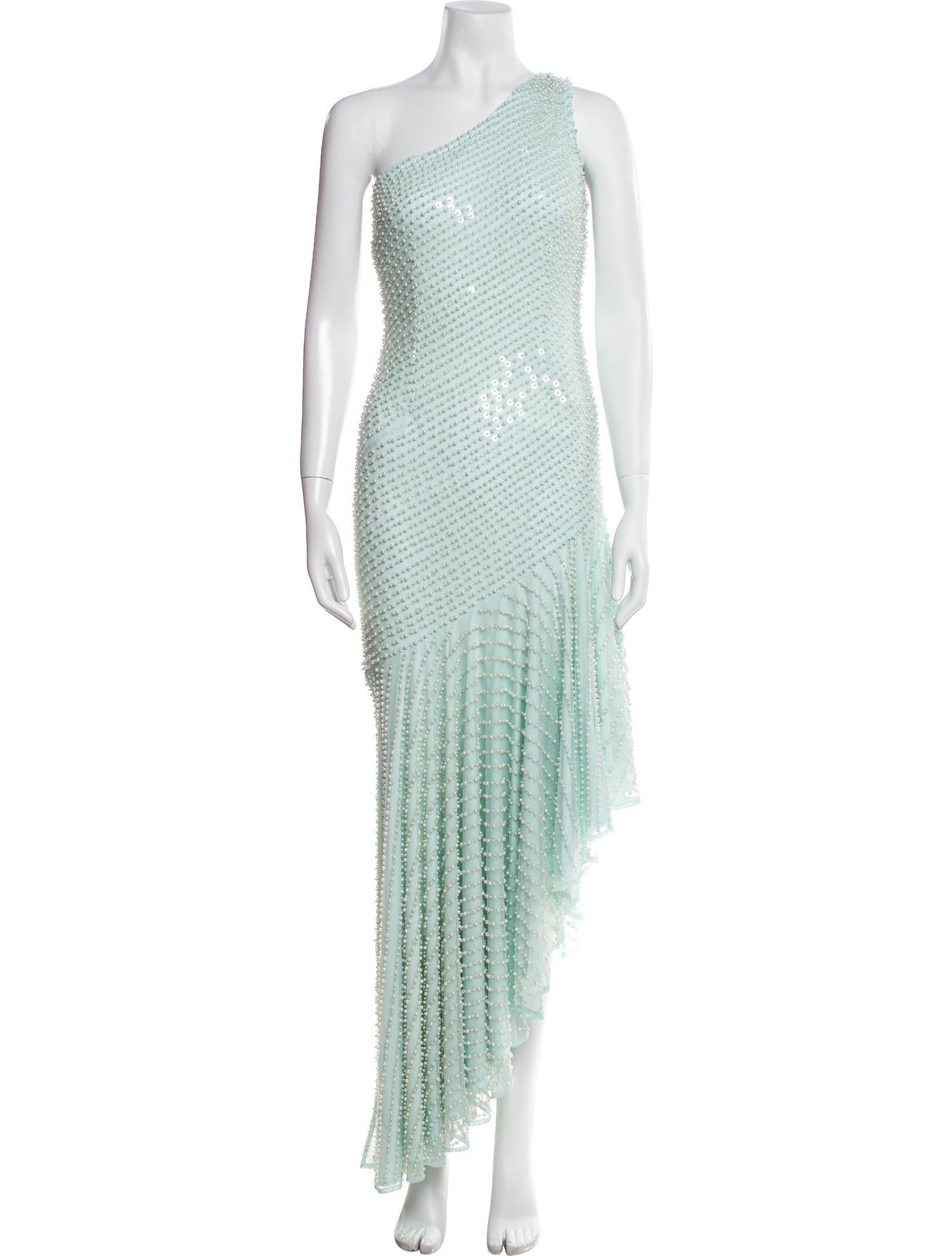 Mac Duggal One-Shoulder Long Dress