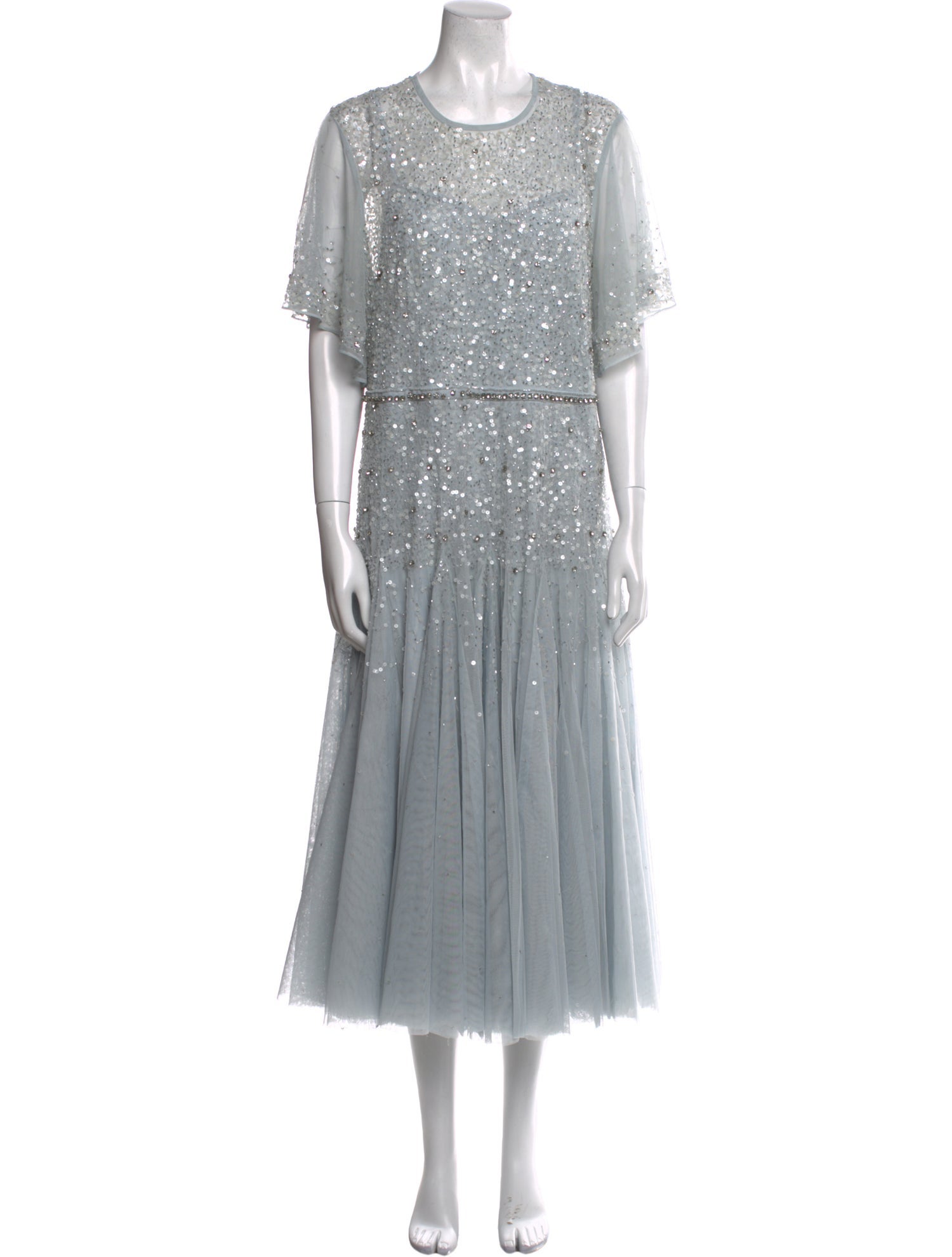 Mac Duggal Crew Neck Knee-Length Dress