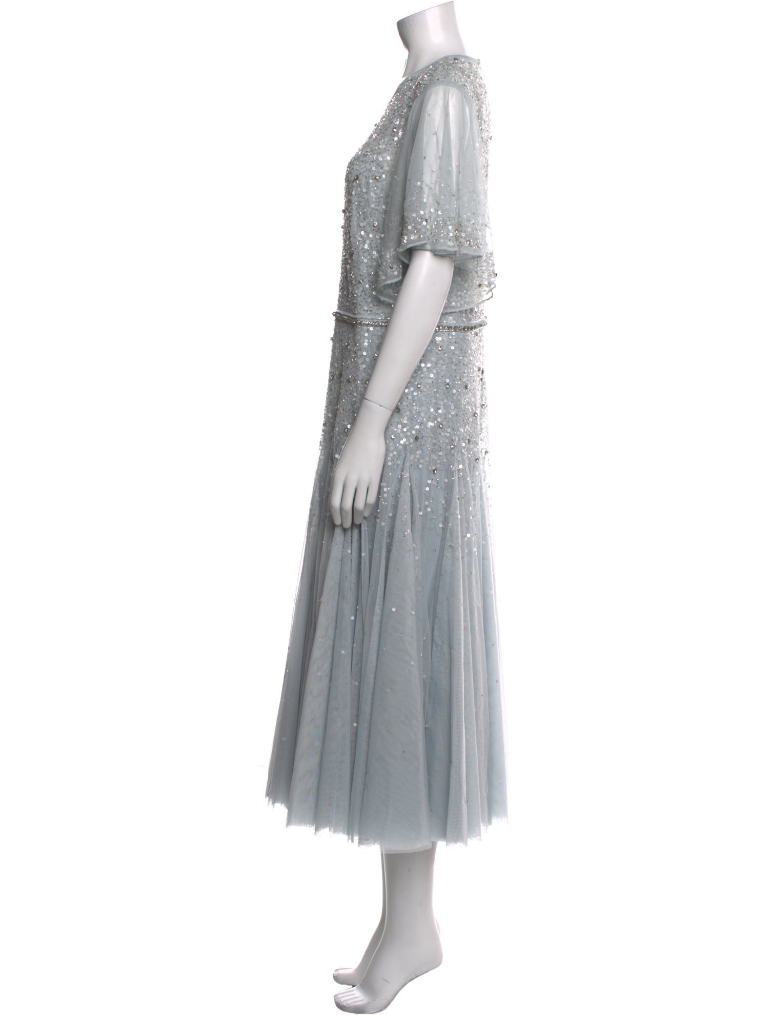 Mac Duggal Crew Neck Knee-Length Dress