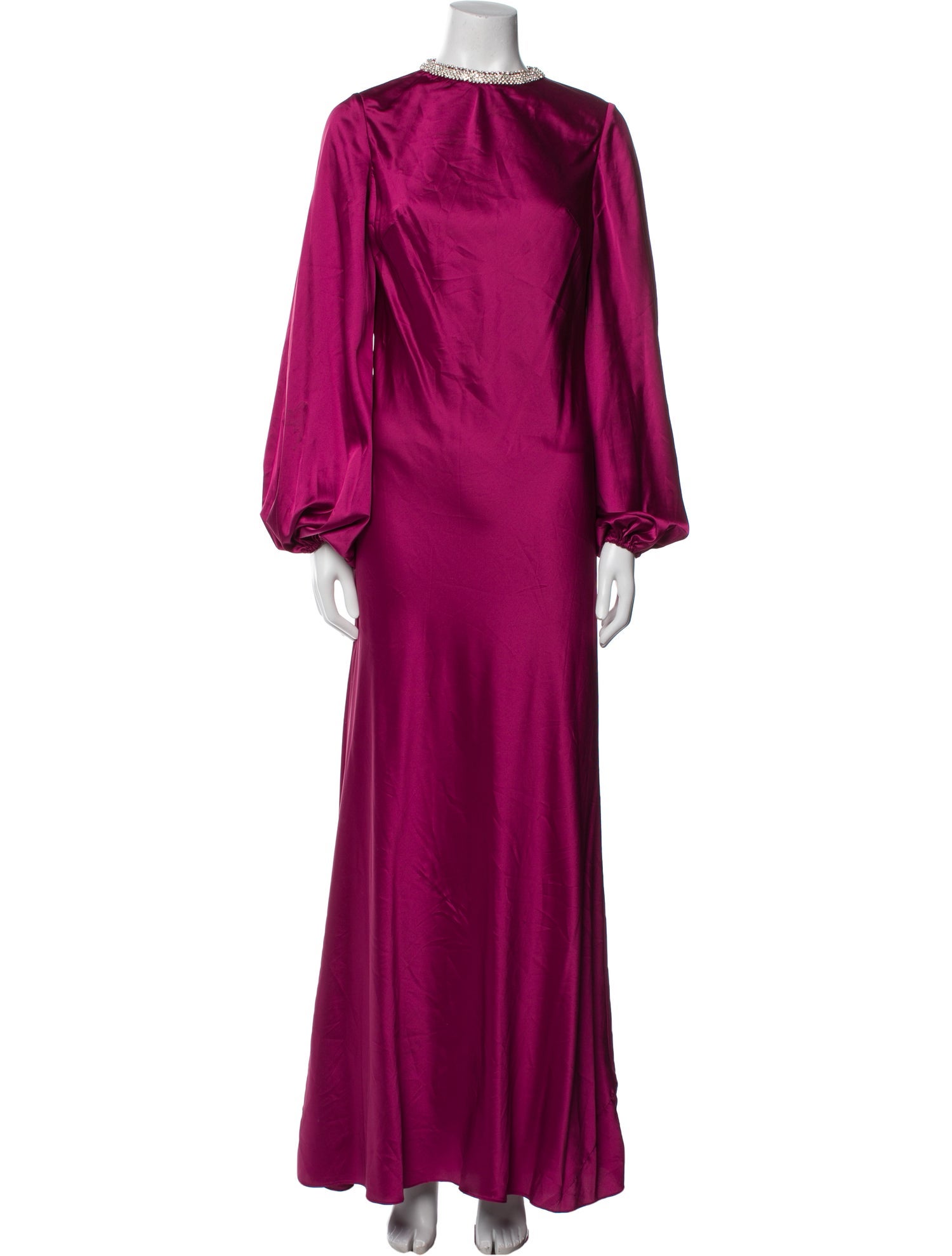 Ieena for Mac Duggal Crew Neck Long Dress