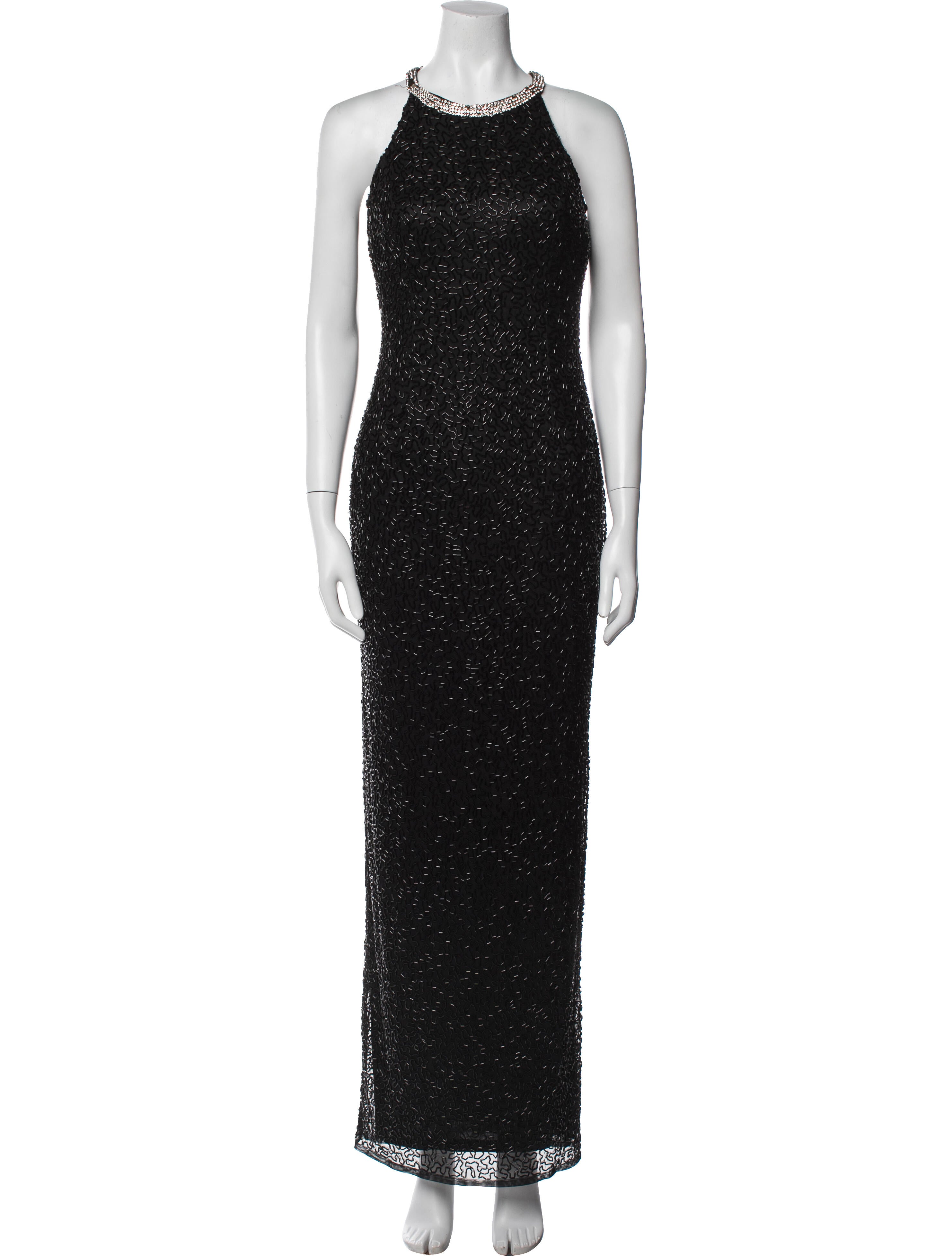 Mac Duggal Crew Neck Long Dress