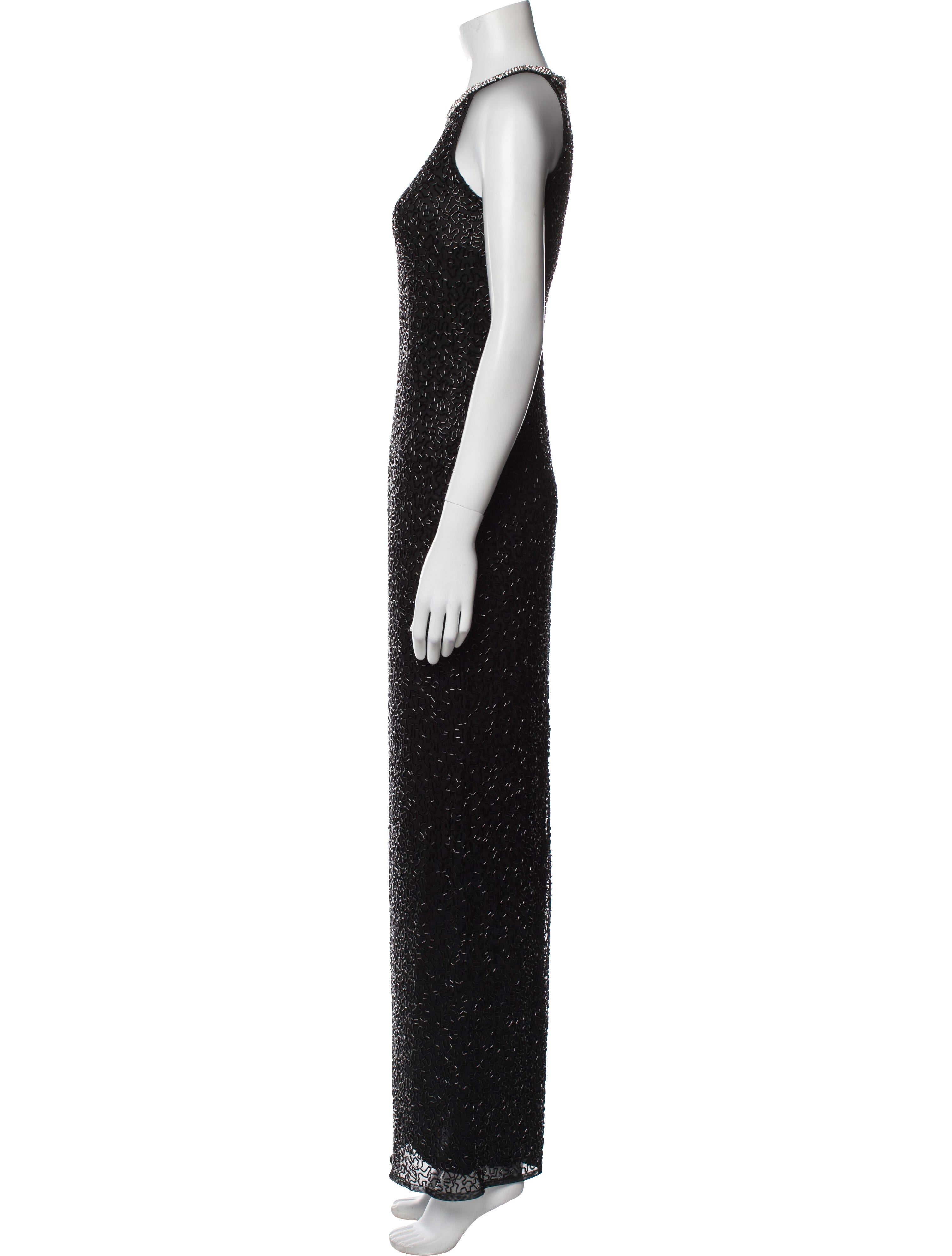 Mac Duggal Crew Neck Long Dress