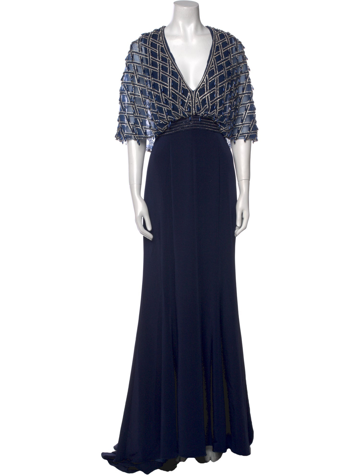 Mac Duggal Printed Long Dress